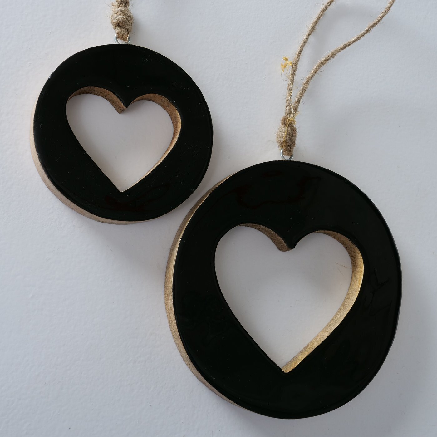 Dekoanhänger Thiva 2-teilig, schwarz 