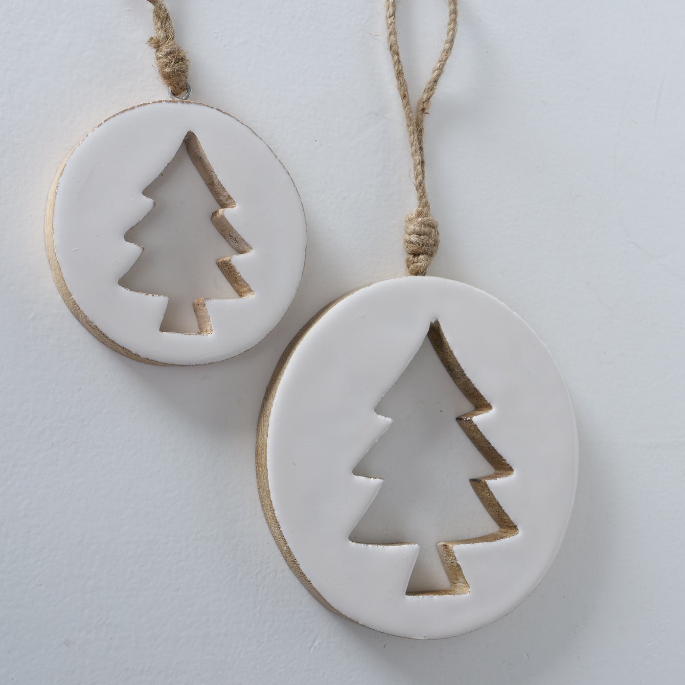 Dekoanhänger Thiva 2-teilig, weiss 