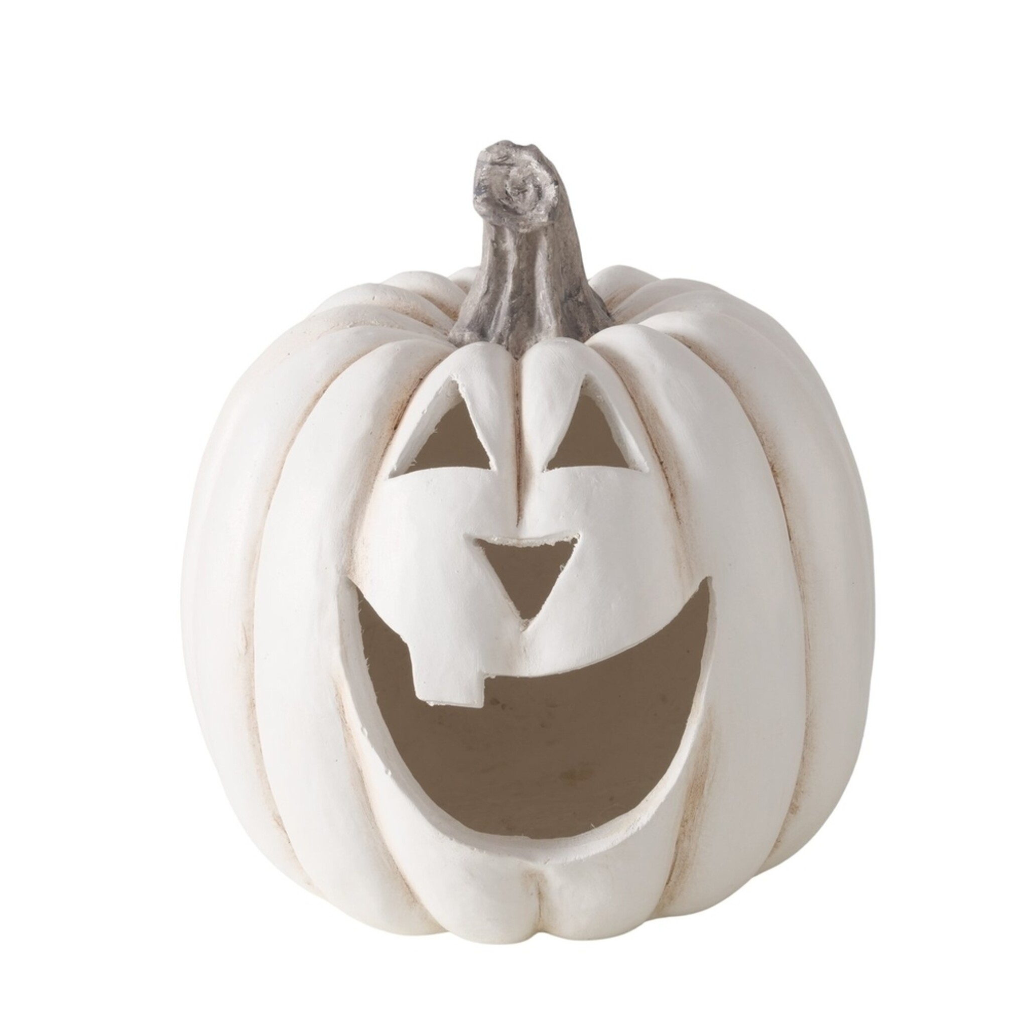 Deko Kürbis Aufsteller Baldomero, creme Ø 26 cm, Höhe 29 cm