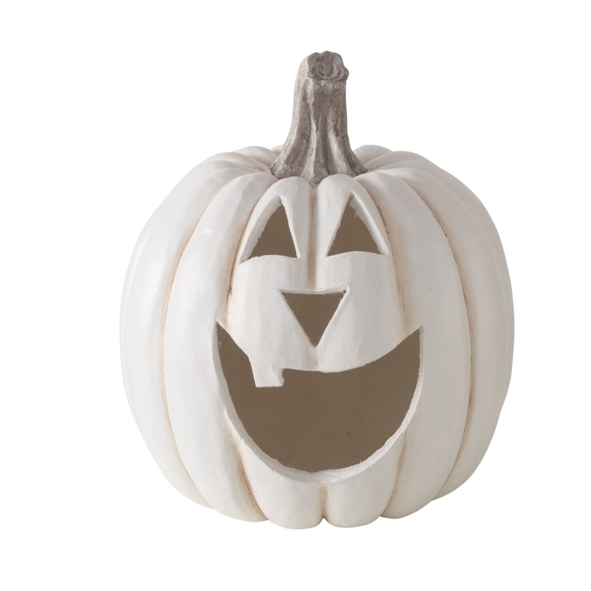 Deko Kürbis Aufsteller Baldomero, creme Ø 31 cm, Höhe 39 cm