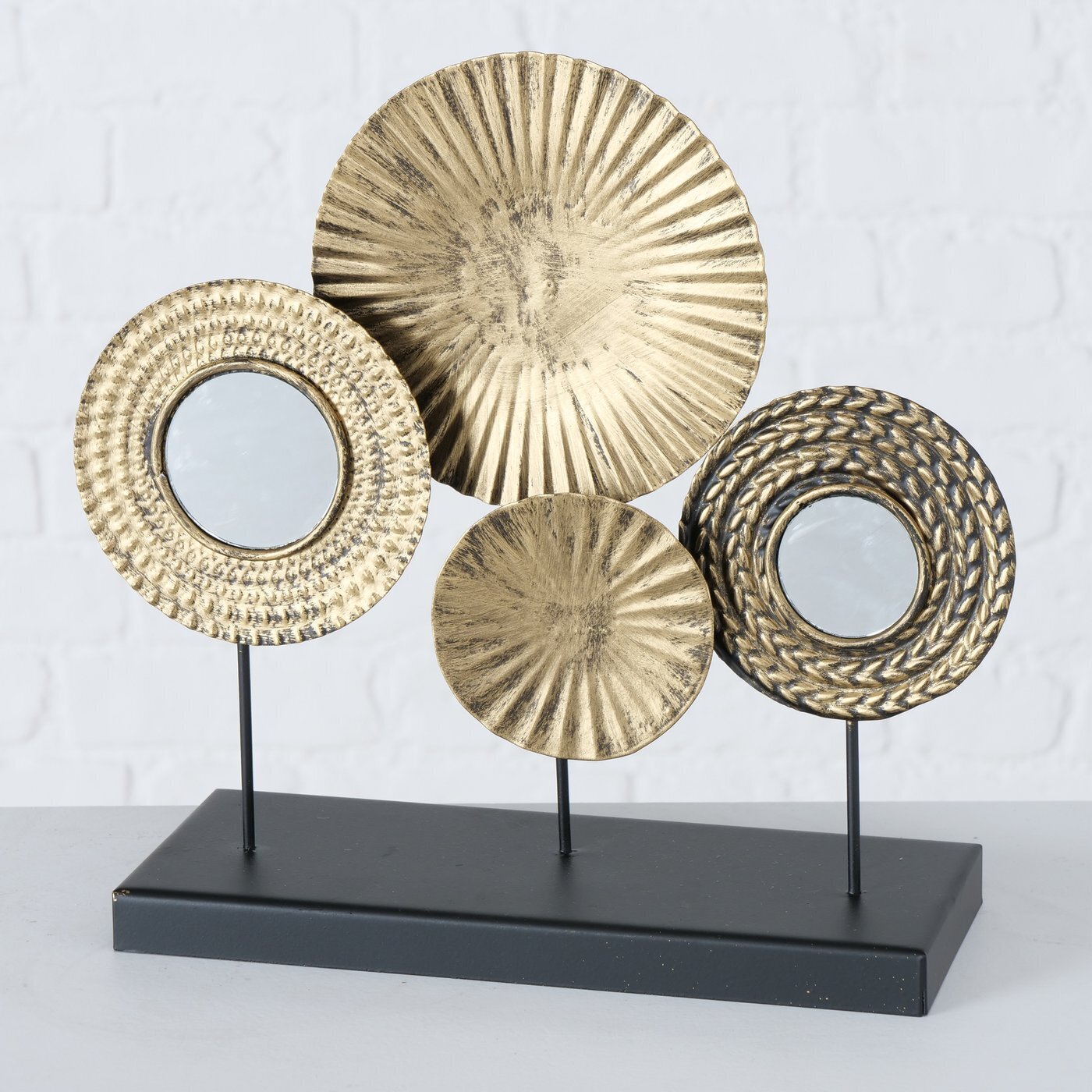 Dekoaufsteller Cavallo Kreise, gold 