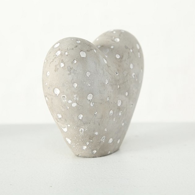 Dekoaufsteller Gracey Hearts, grau 9 x 4 x 8 cm