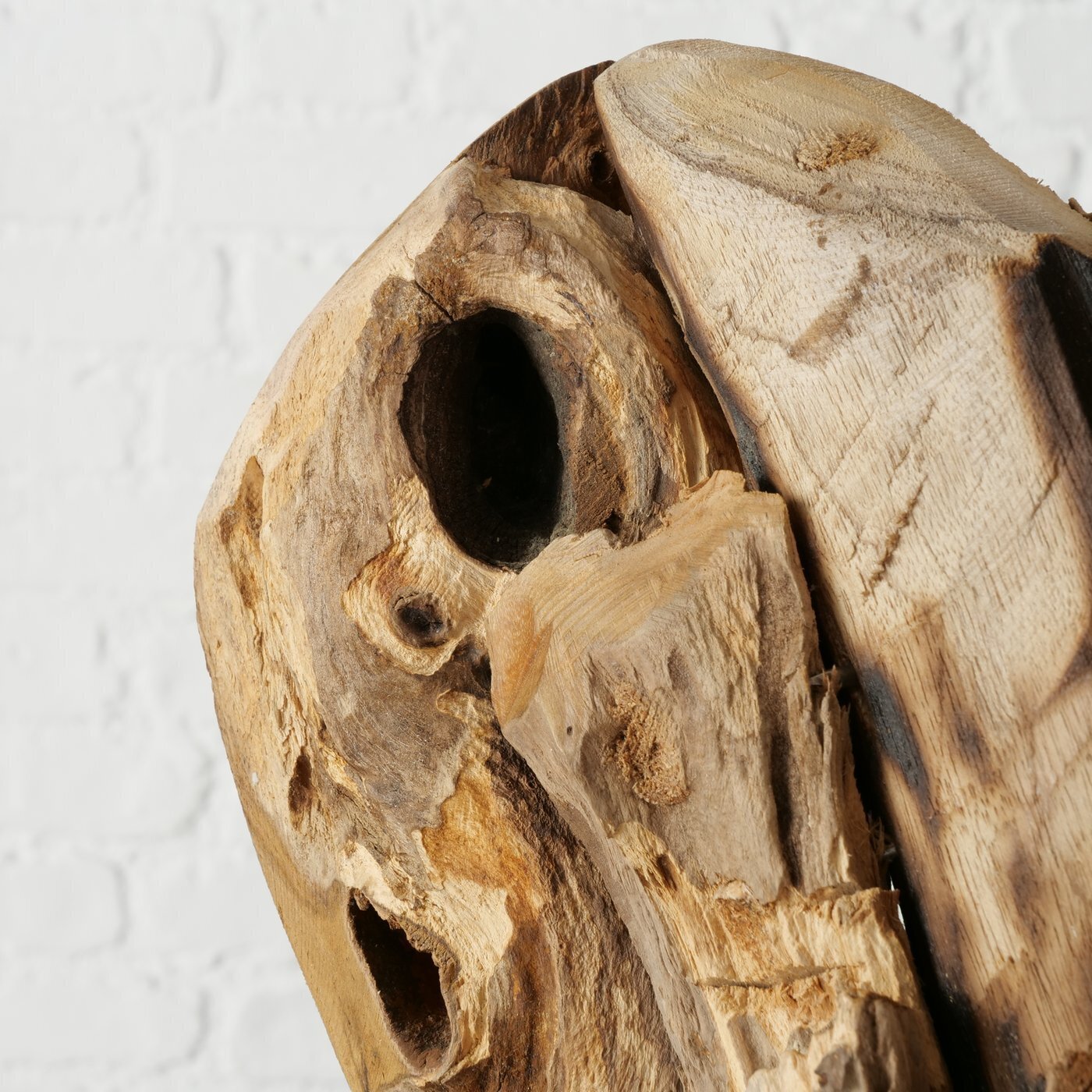 Dekoaufsteller Herz Teakholz, natur 31x10x40 cm