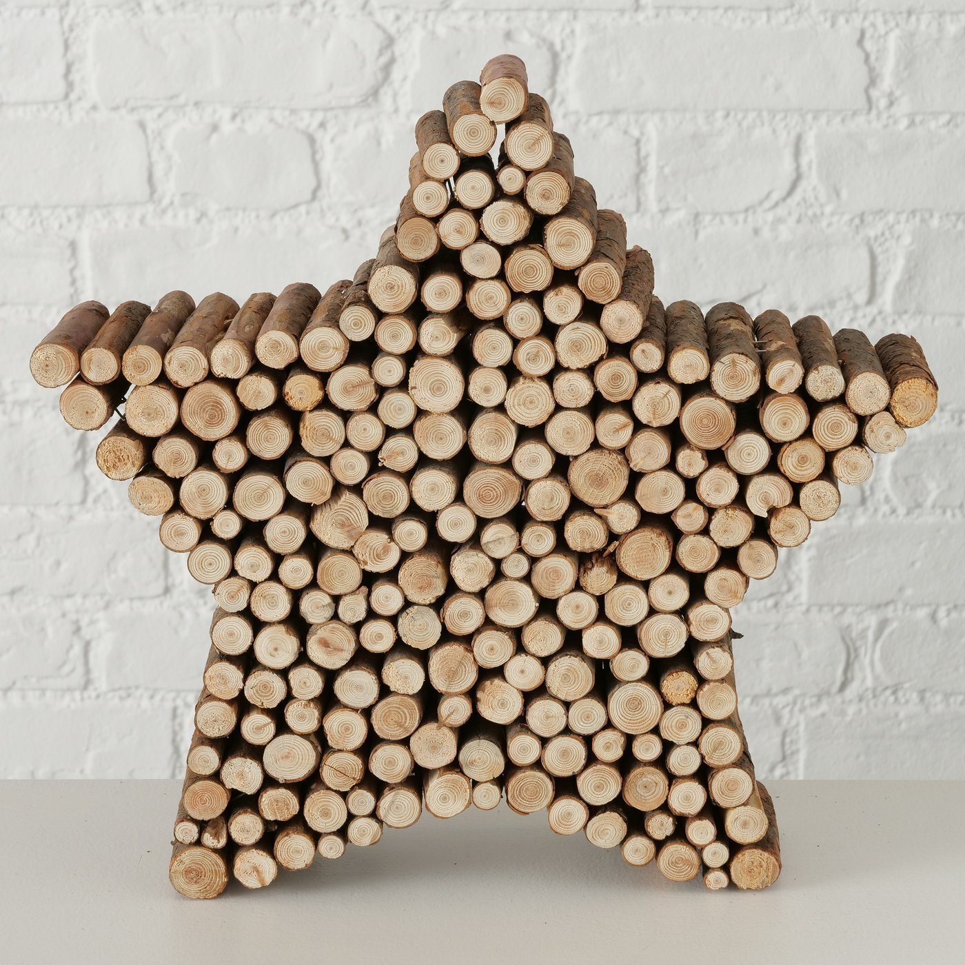 Dekoaufsteller Stern Lien, natur 