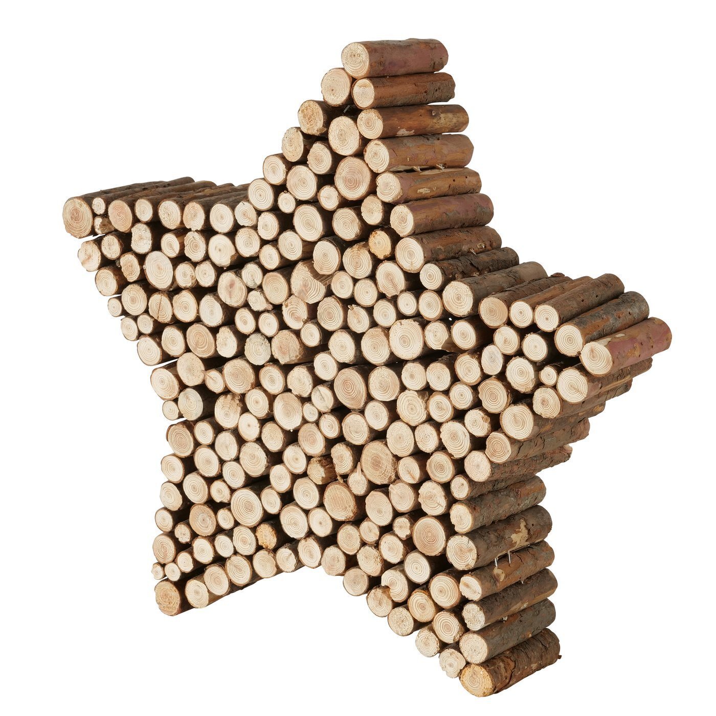 Dekoaufsteller Stern Lien, natur 