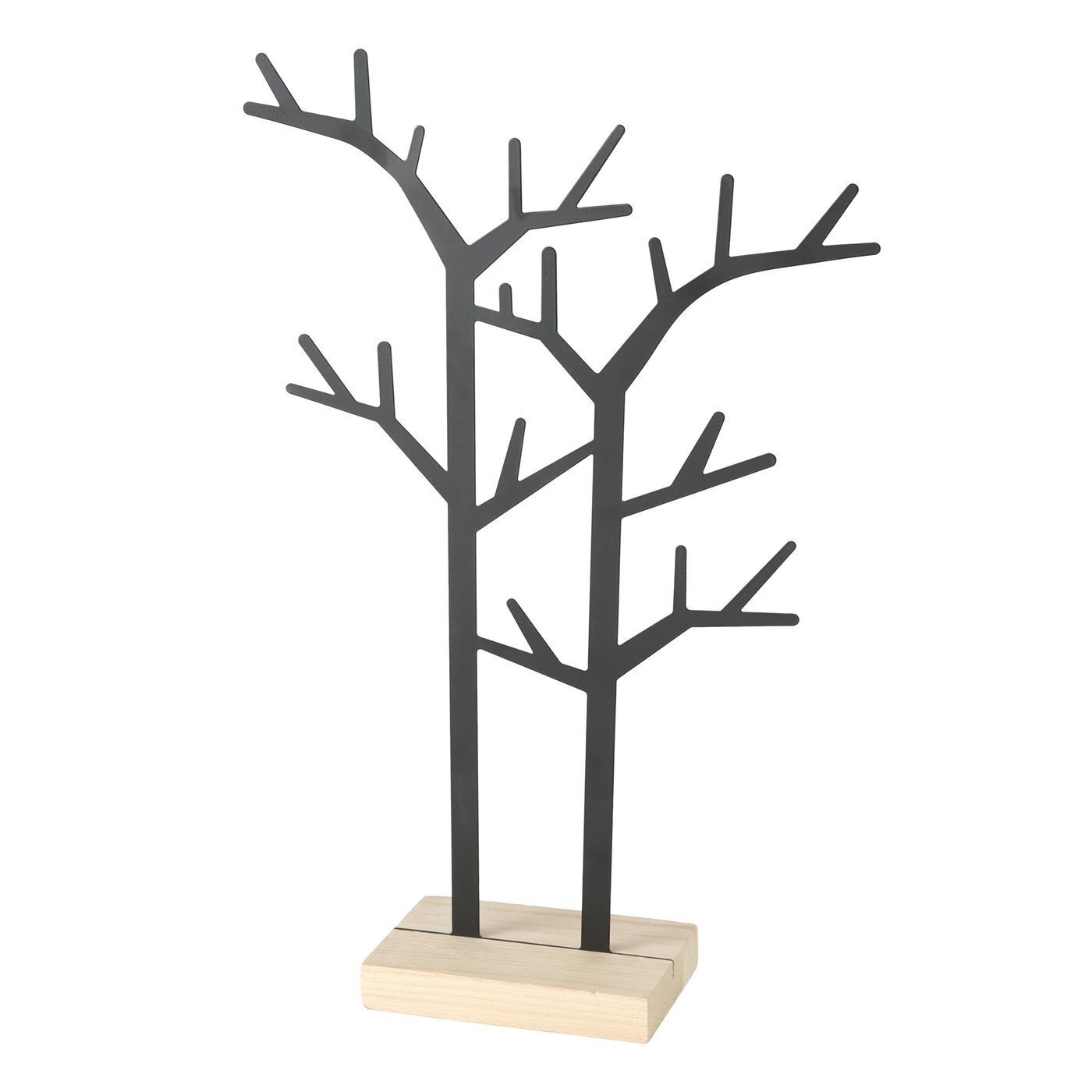 Dekoaufsteller Schmuckständer Baum Arek, schwarz, natur 