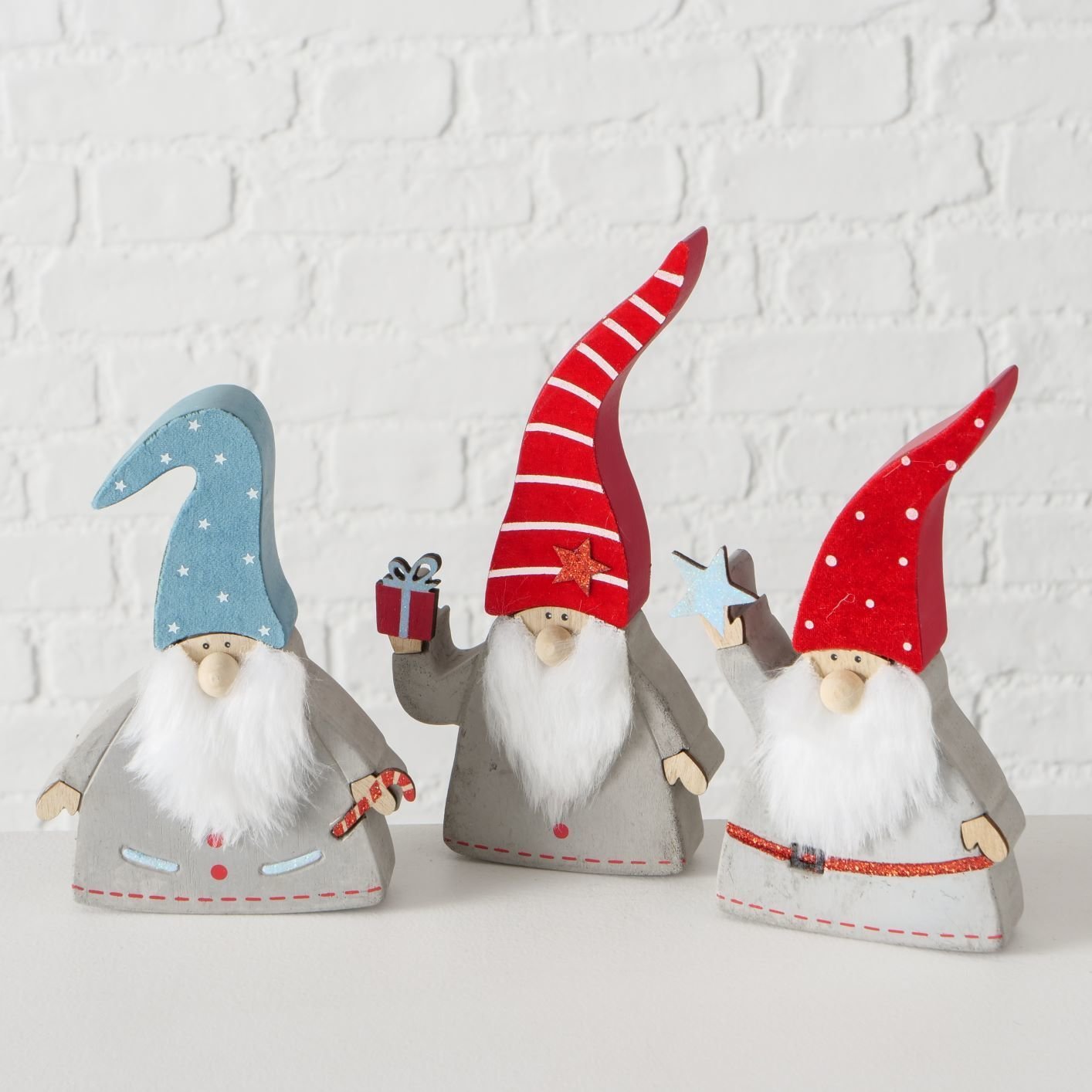 Dekoaufsteller Viggo 3er Set, mehrfarbig 