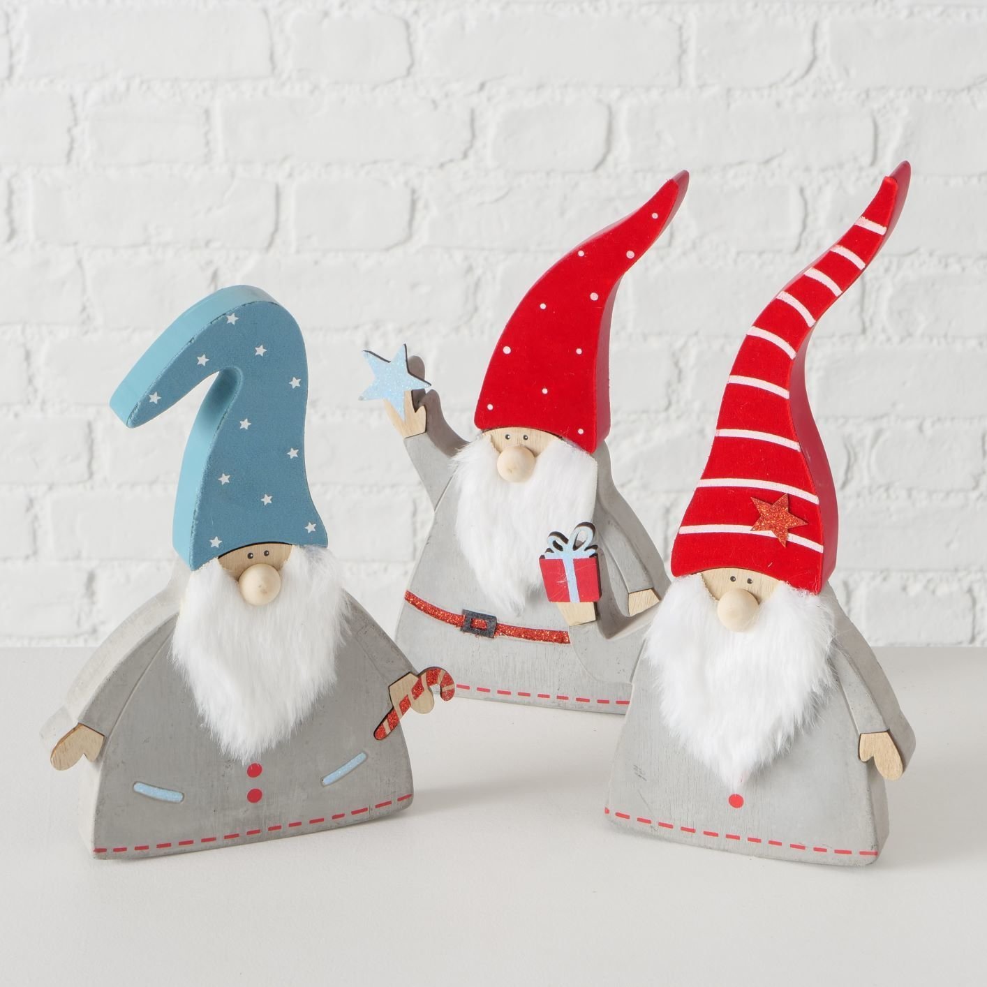 Dekoaufsteller Viggo 3er Set, mehrfarbig 