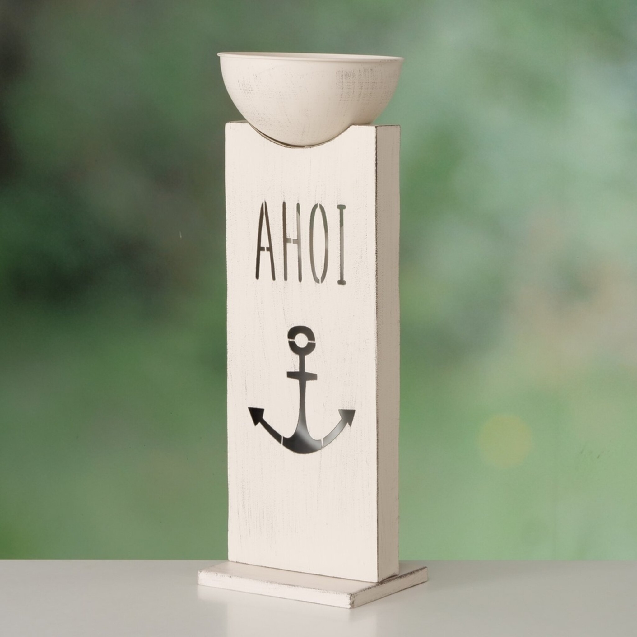 Dekosäule Hallig, weiss 73 cm, Ø 26 cm