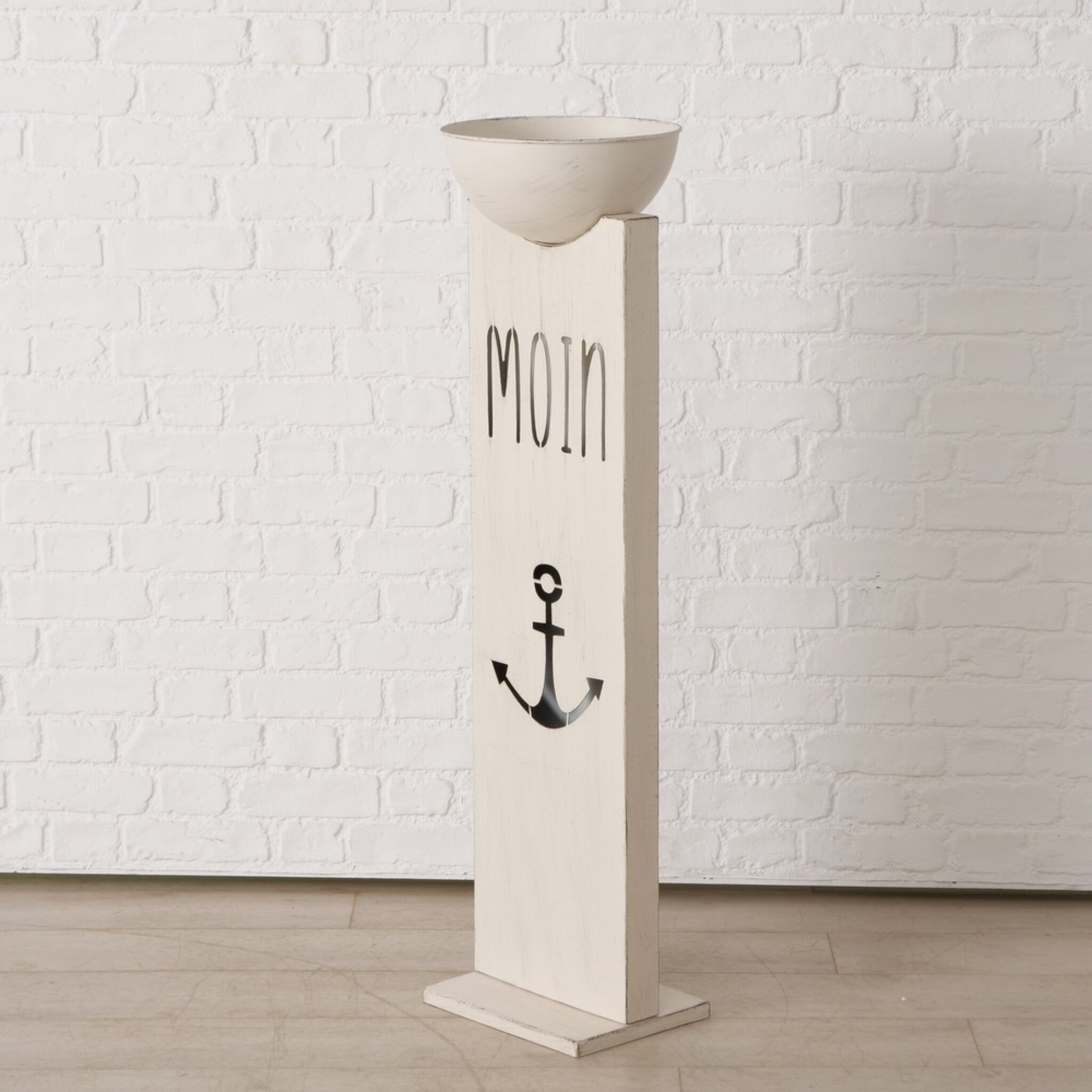 Dekosäule Hallig, weiss 118,5 cm, Ø 31 cm