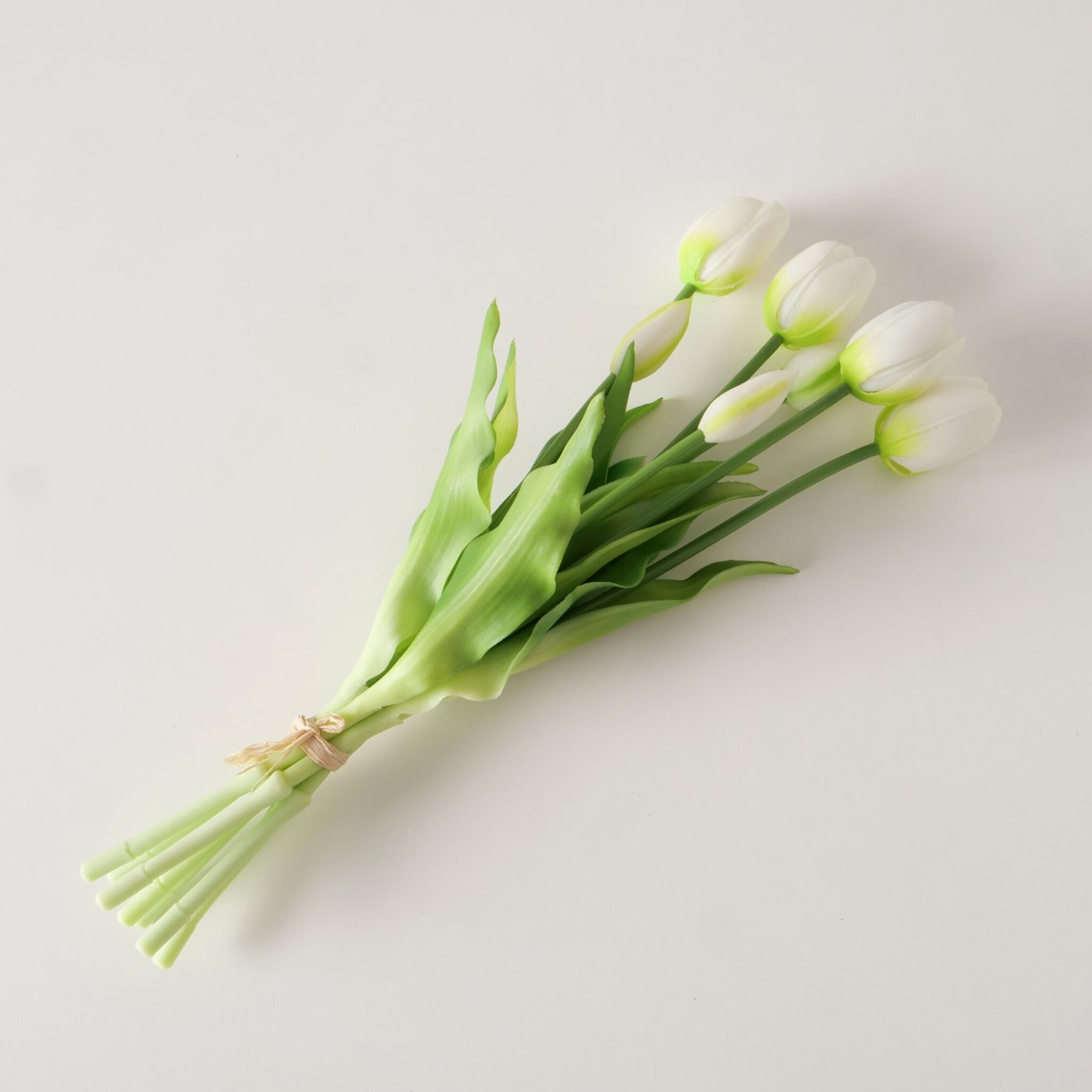 Dekostrauß Tulpen künstlich, weiss 