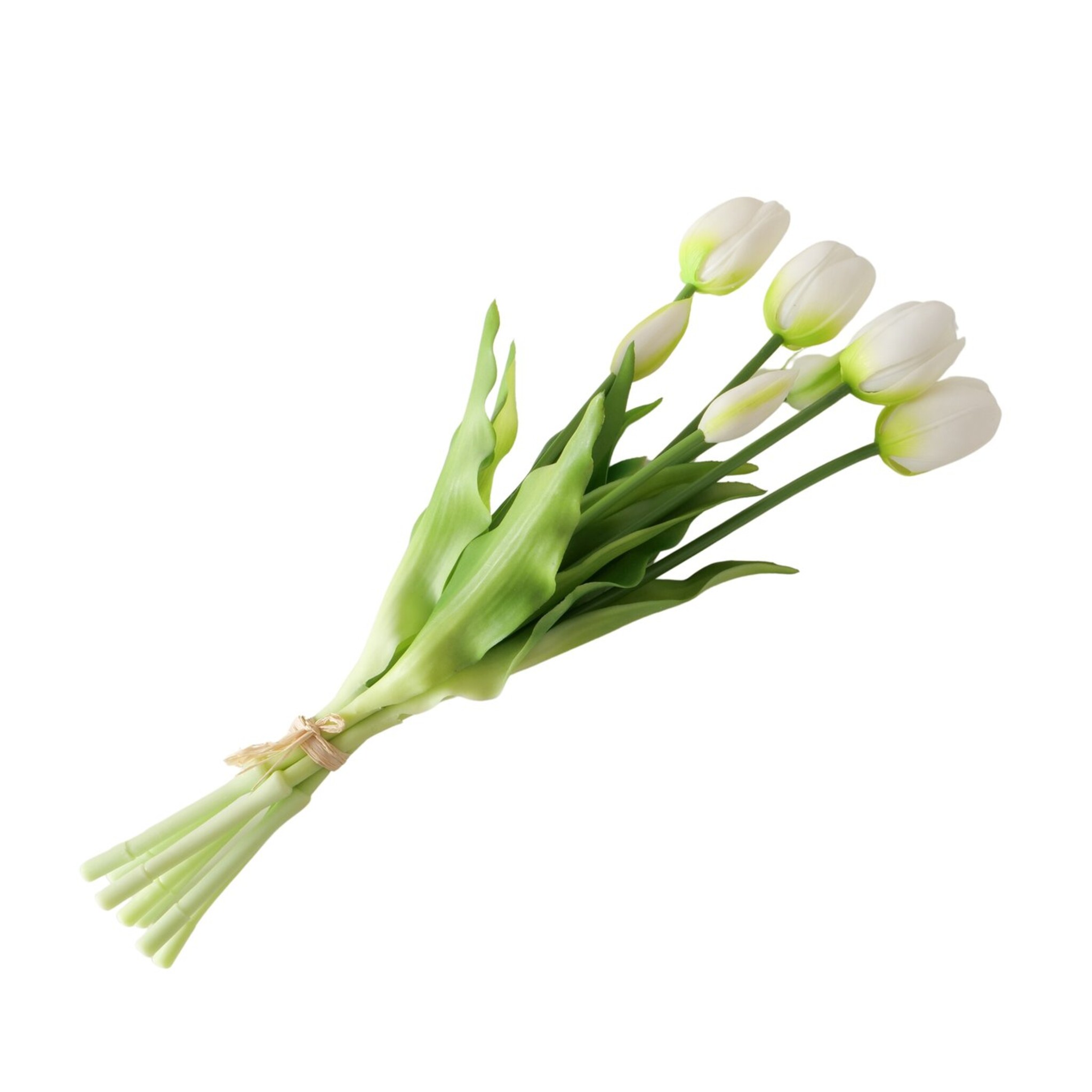 Dekostrauß Tulpen künstlich, weiss 