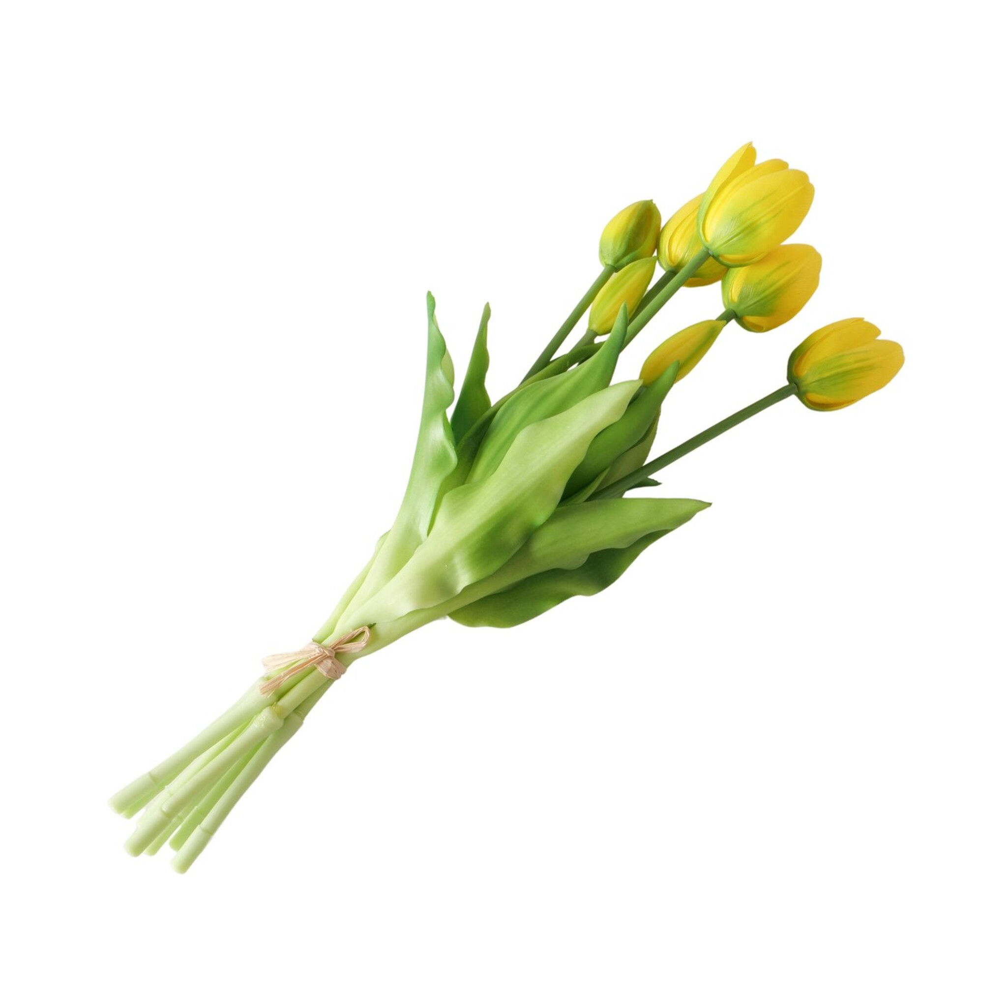 Dekostrauß Tulpen künstlich, gelb 