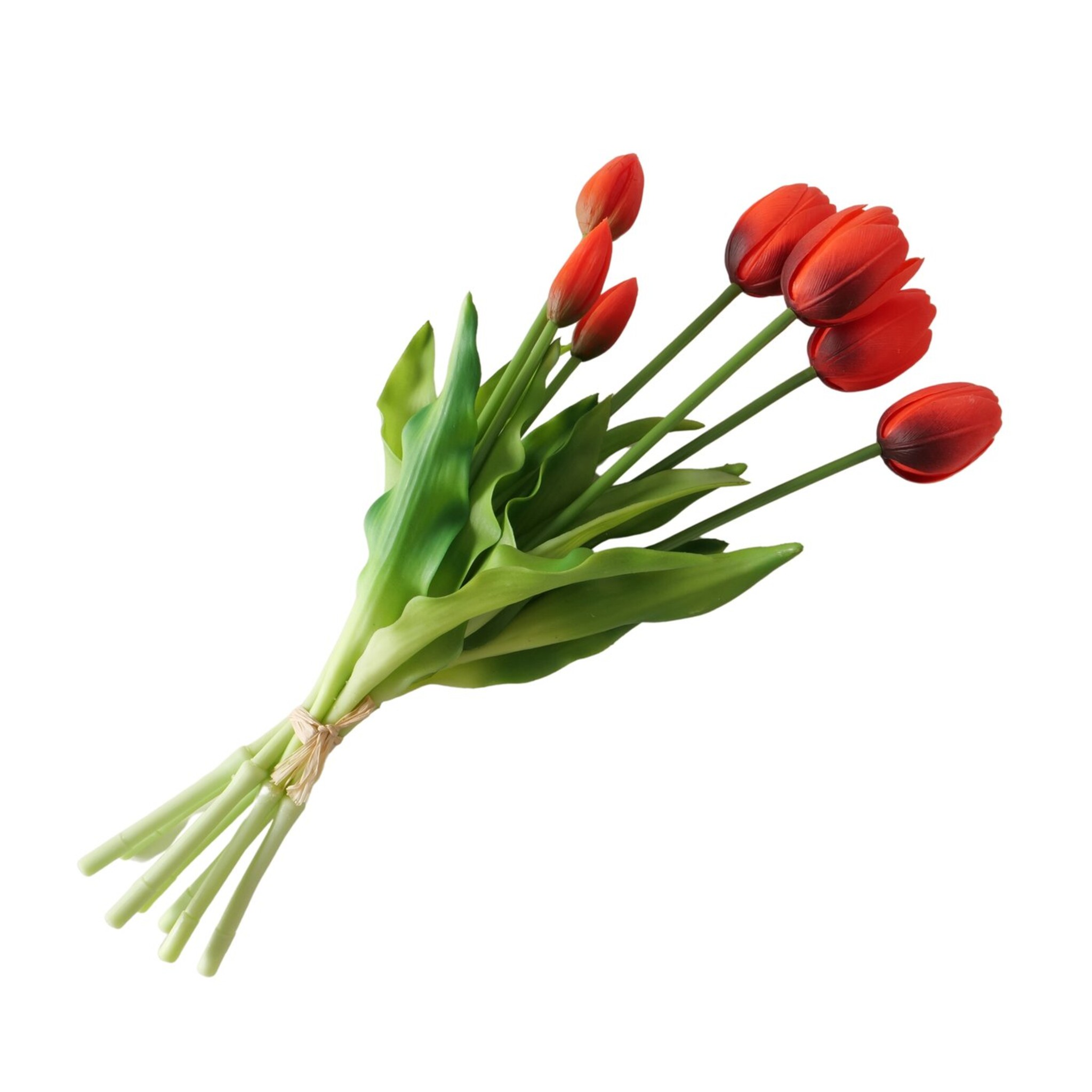 Dekostrauß Tulpen künstlich, rot 