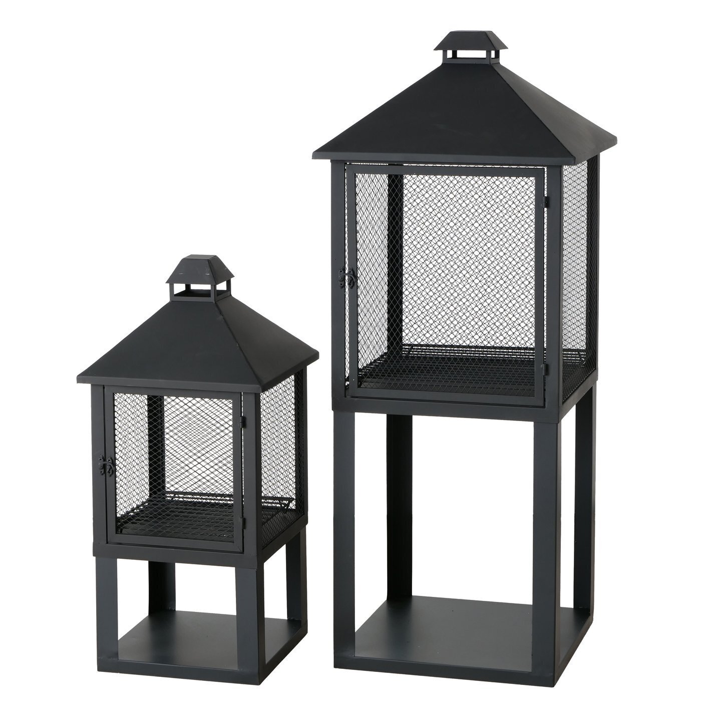 Feuerkörbe Rob 2er Set, schwarz 