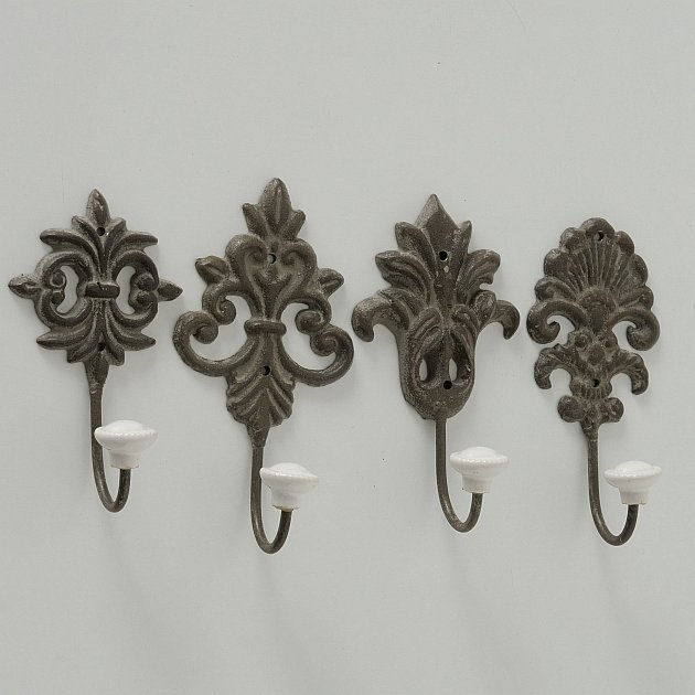 Garderobenhaken Ivy 4er, antikbraun 