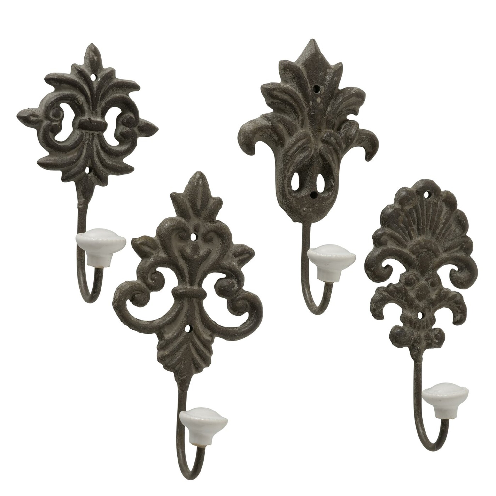 Garderobenhaken Ivy 4er, antikbraun 