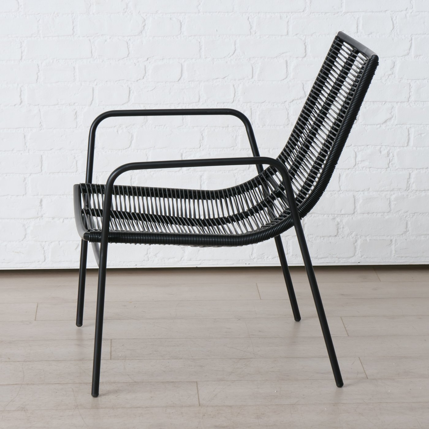 Gartenmöbel Set Kendo Rattan 3 teilig, schwarz 