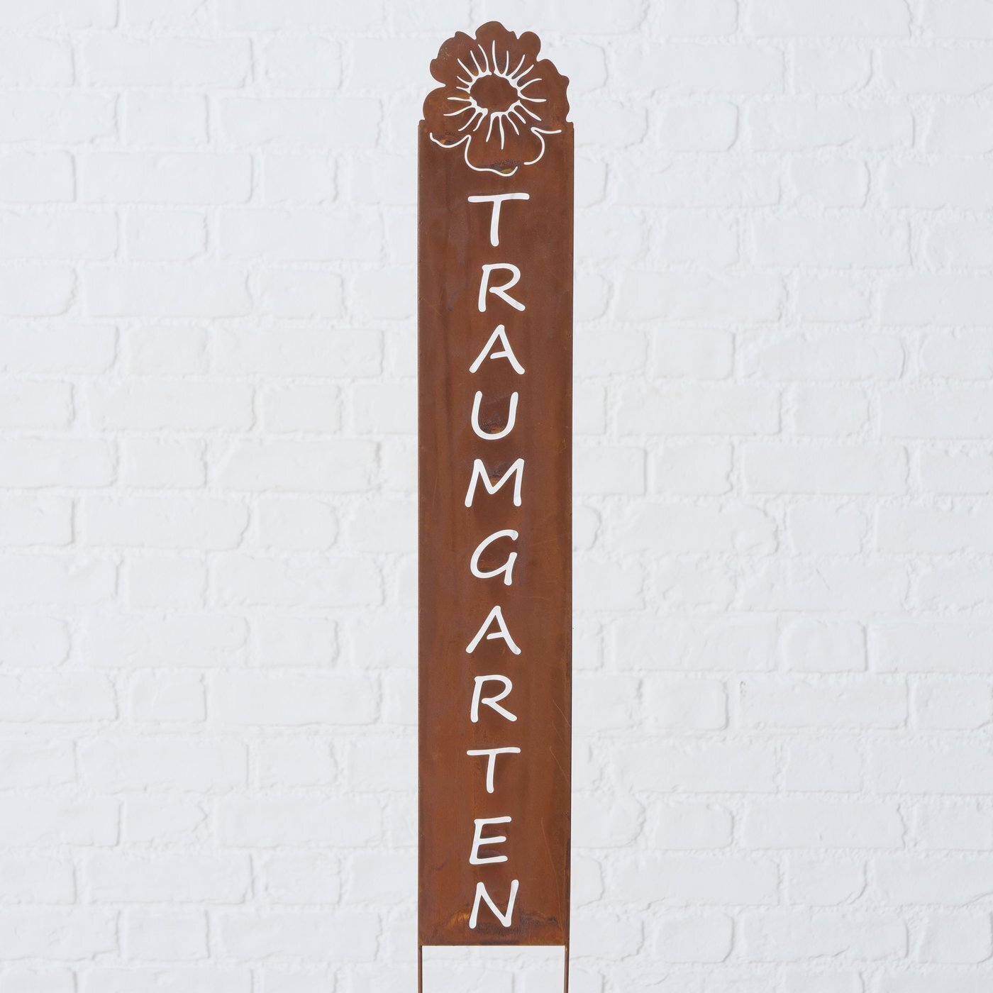 Gartenstab Giovanni 2er Set, braun mit patina