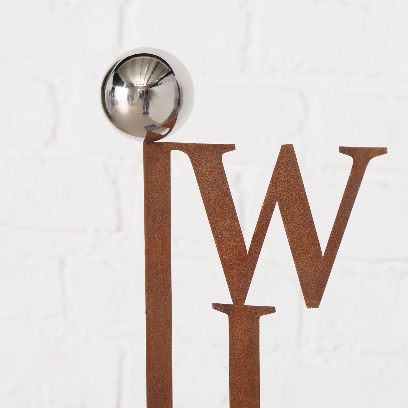 Gartenstab Willkommen, braun 