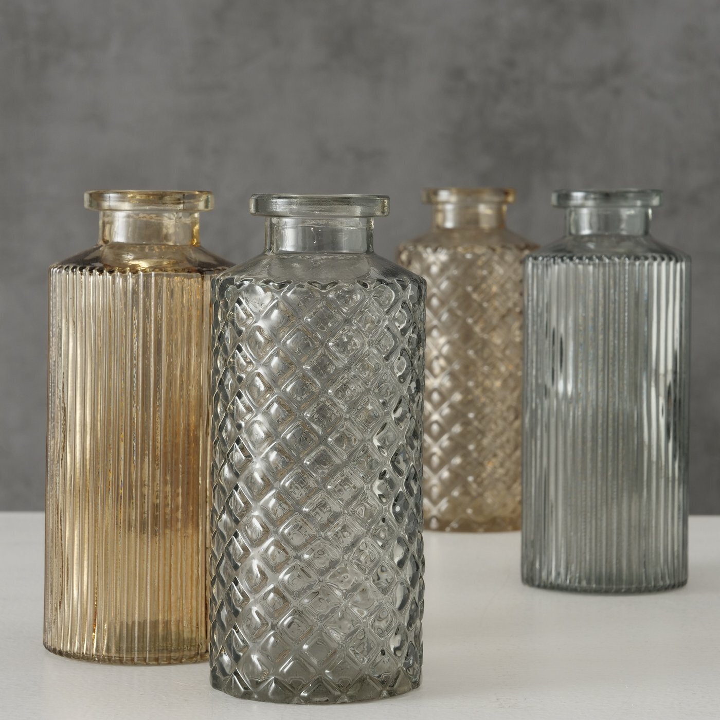 Glasvase Panja 4-teilig, beige 