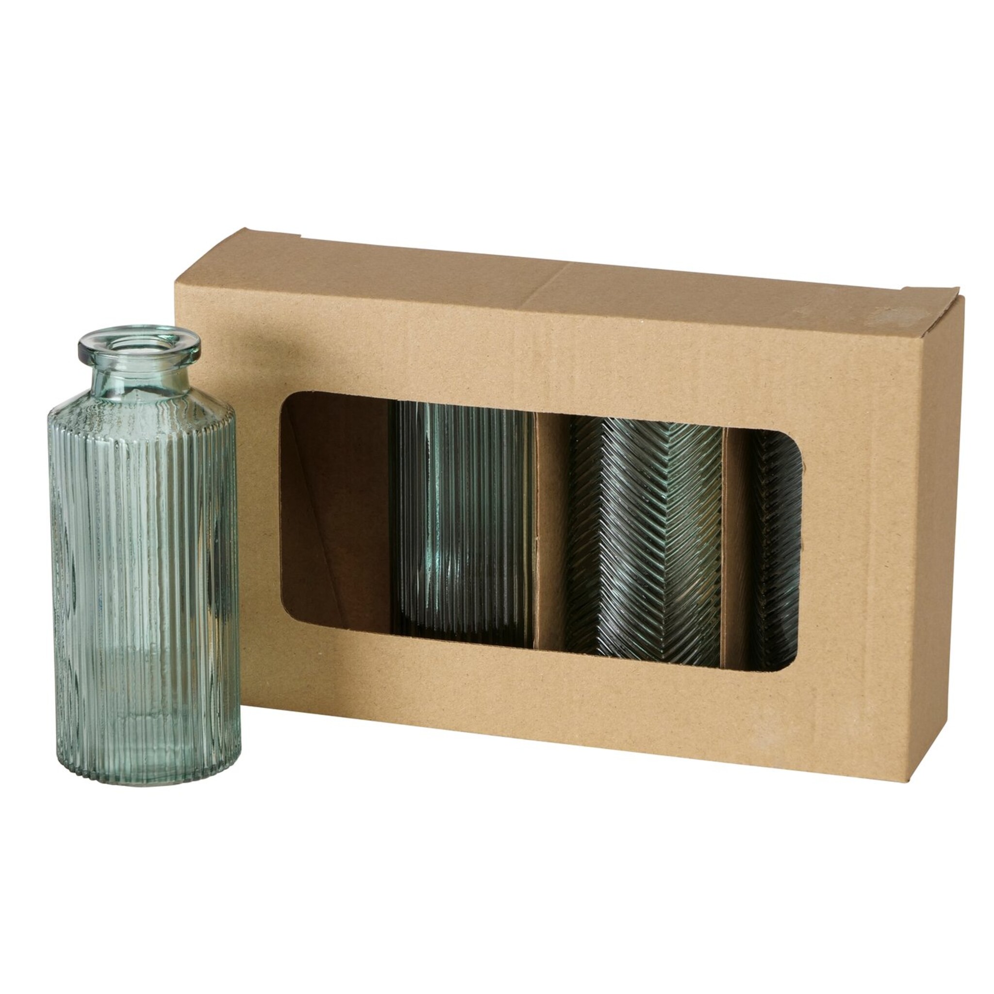 Glasvase Panja 4-teilig, grün 