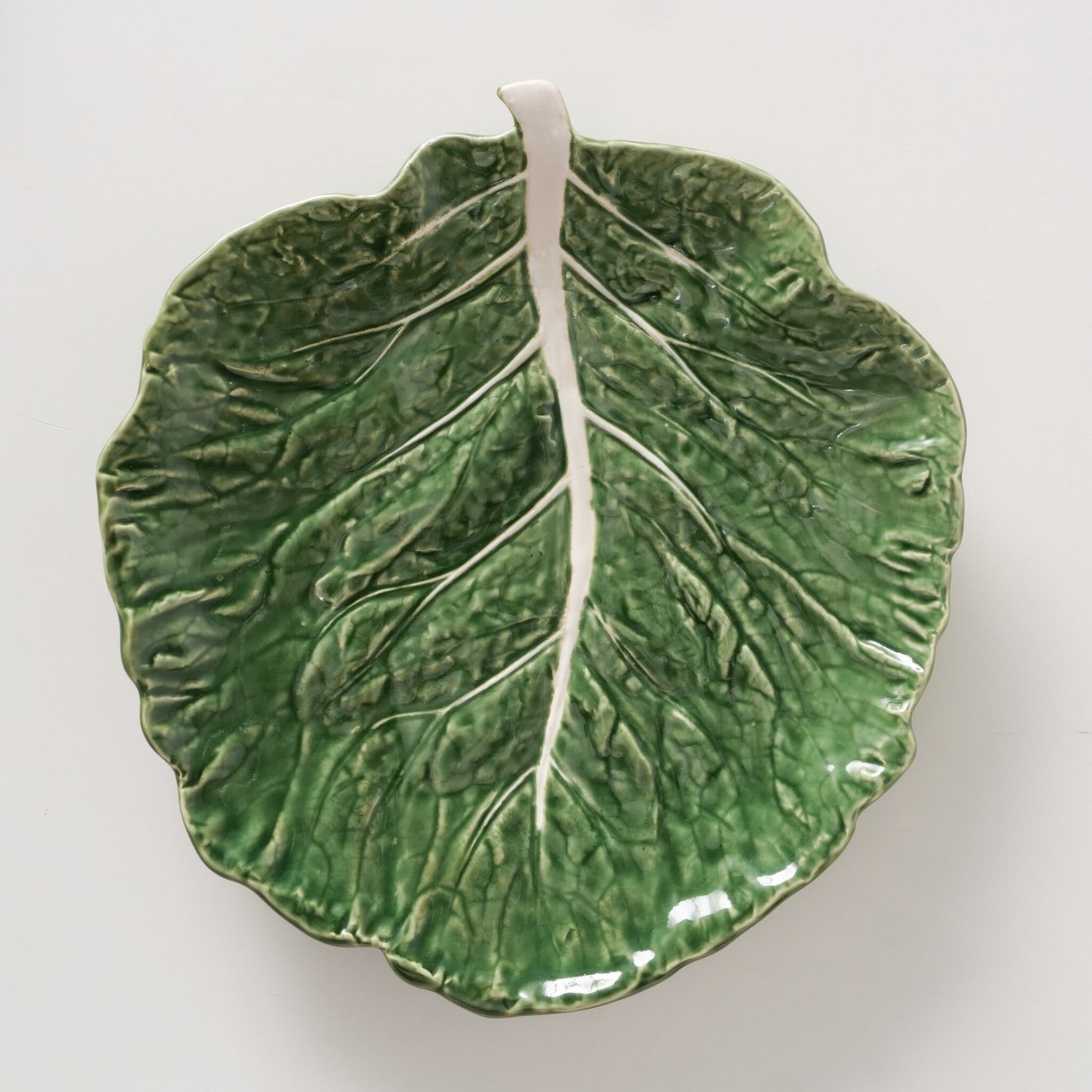 Großer Teller, Servierschale Cabbage, grün 