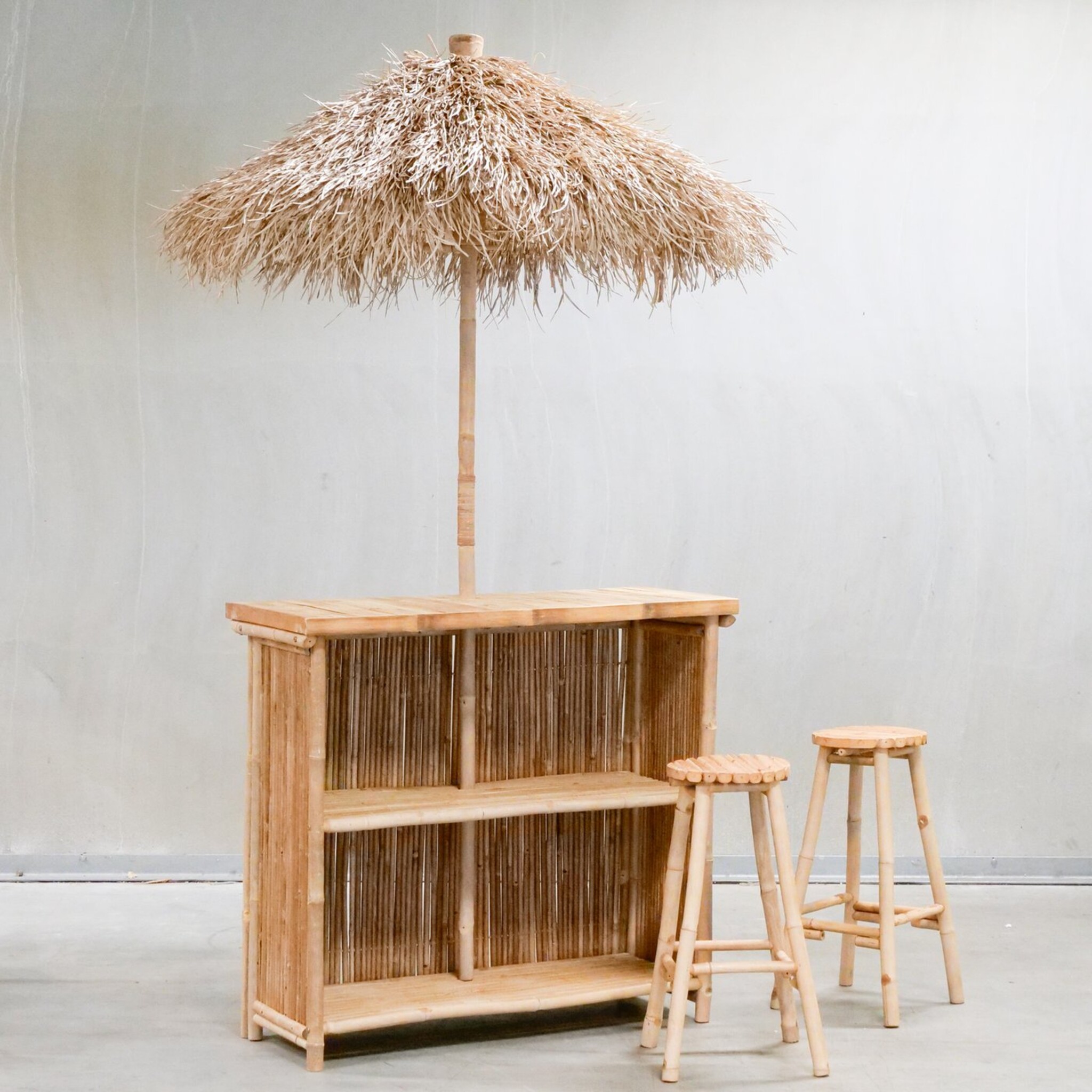 Hausbar Lania aus Bambus, 4 tlg., natur 