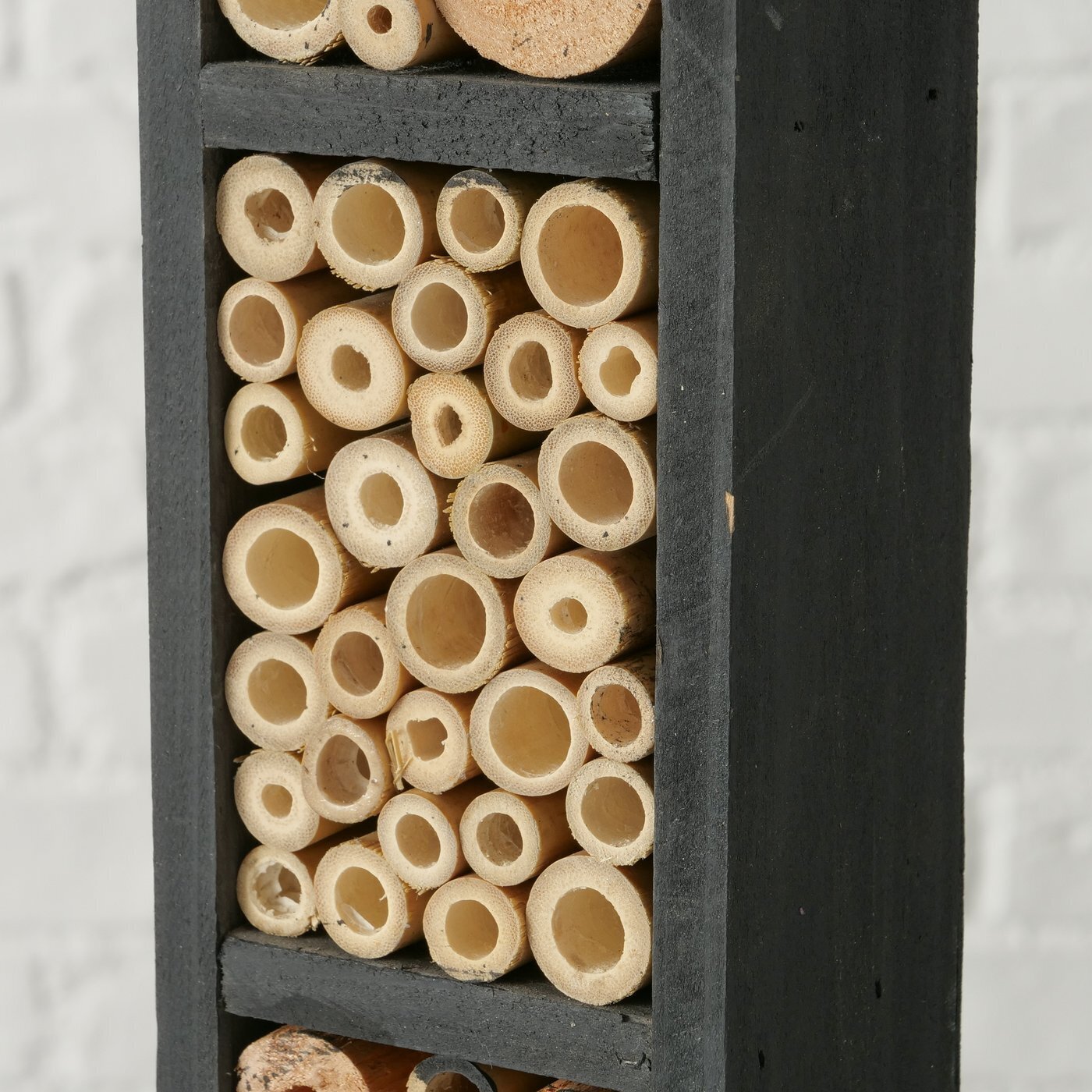 Insektenhotel Bieny, schwarz, natur 12 x 9 x 44 cm