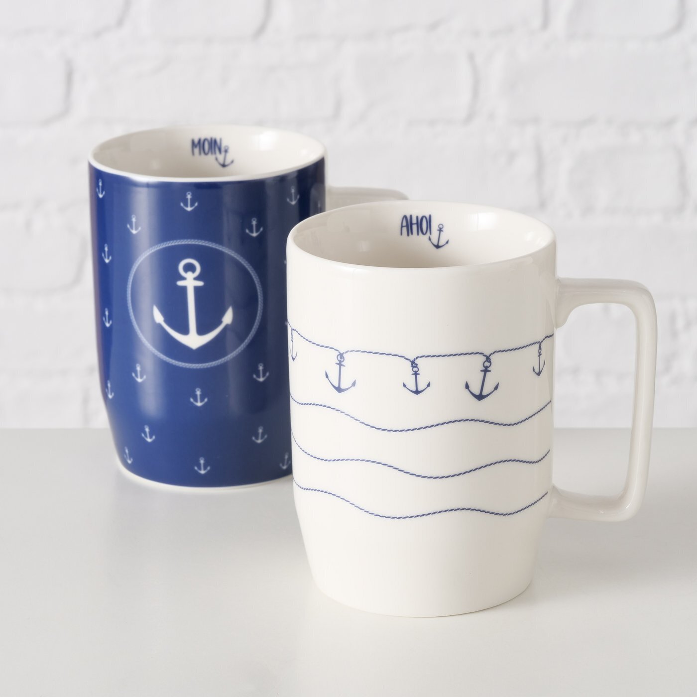 Jumbobecher Büsum 2er, weiss 