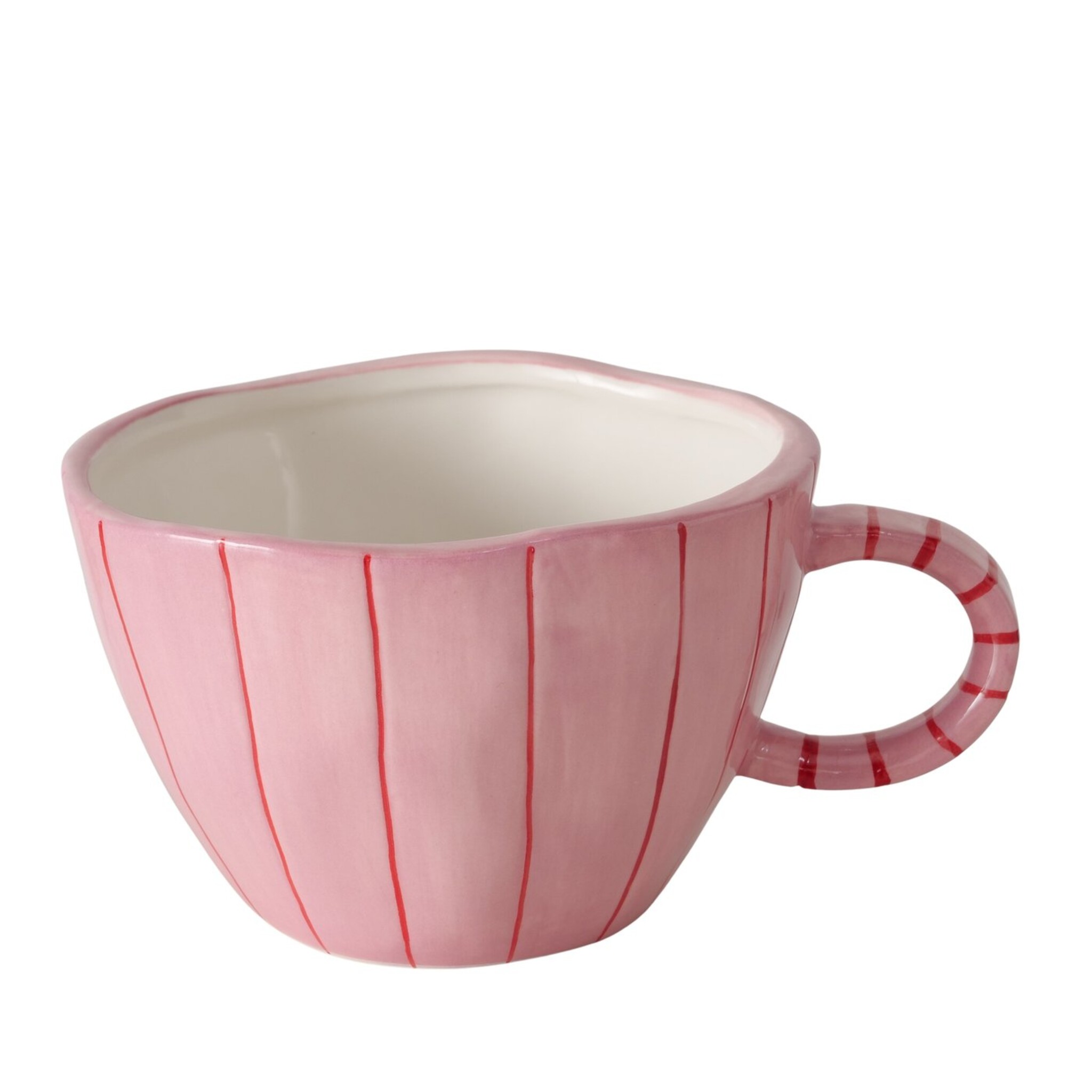 Jumbobecher Nordica aus Keramik, rosa