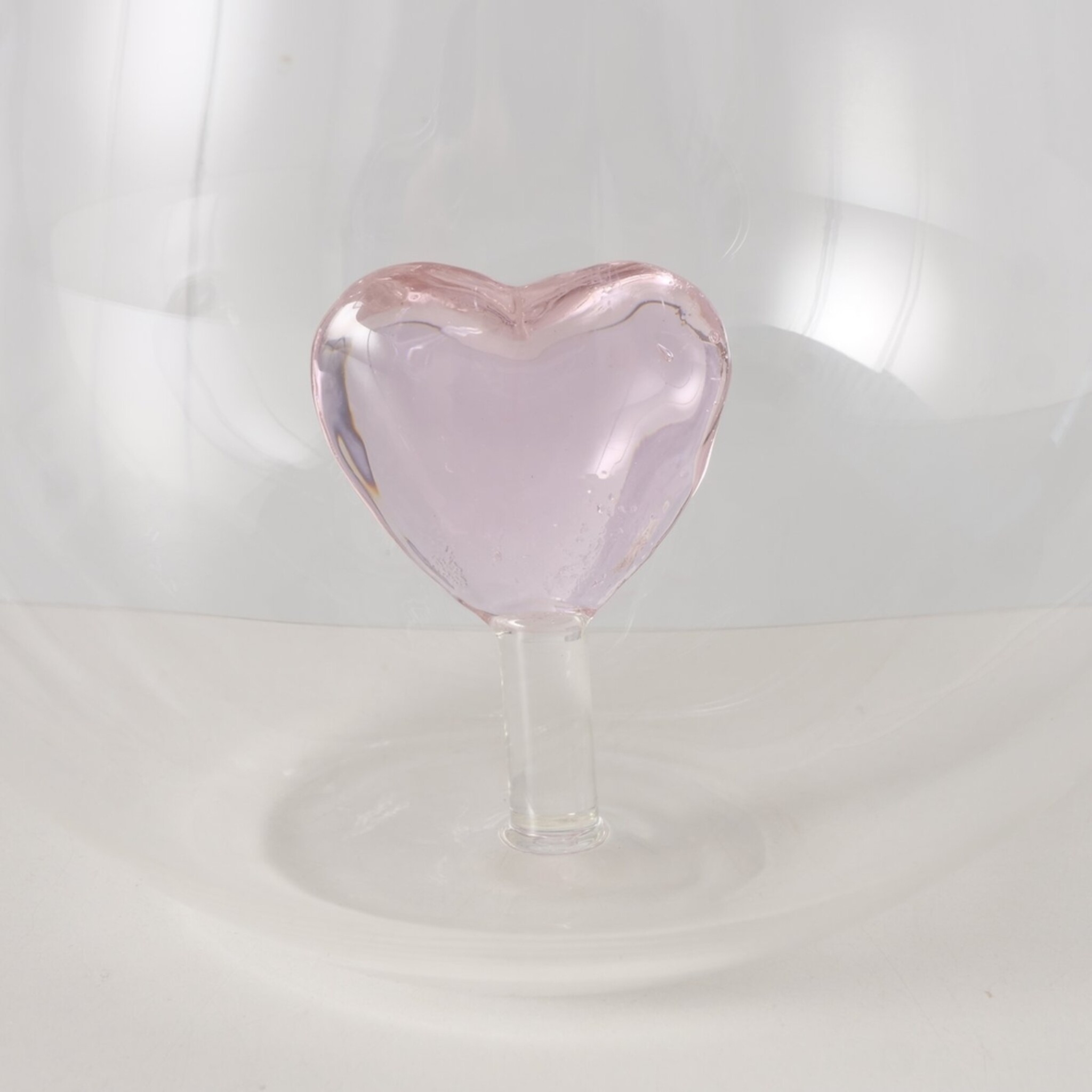 Karaffe Valentine aus Glas, hellrosa