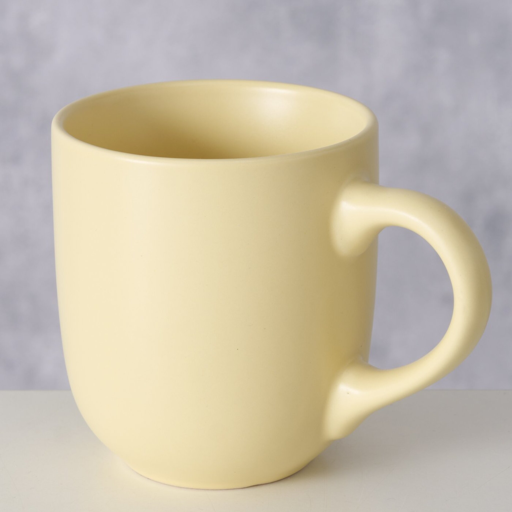 Keramik Becher Pastell, hellgelb 