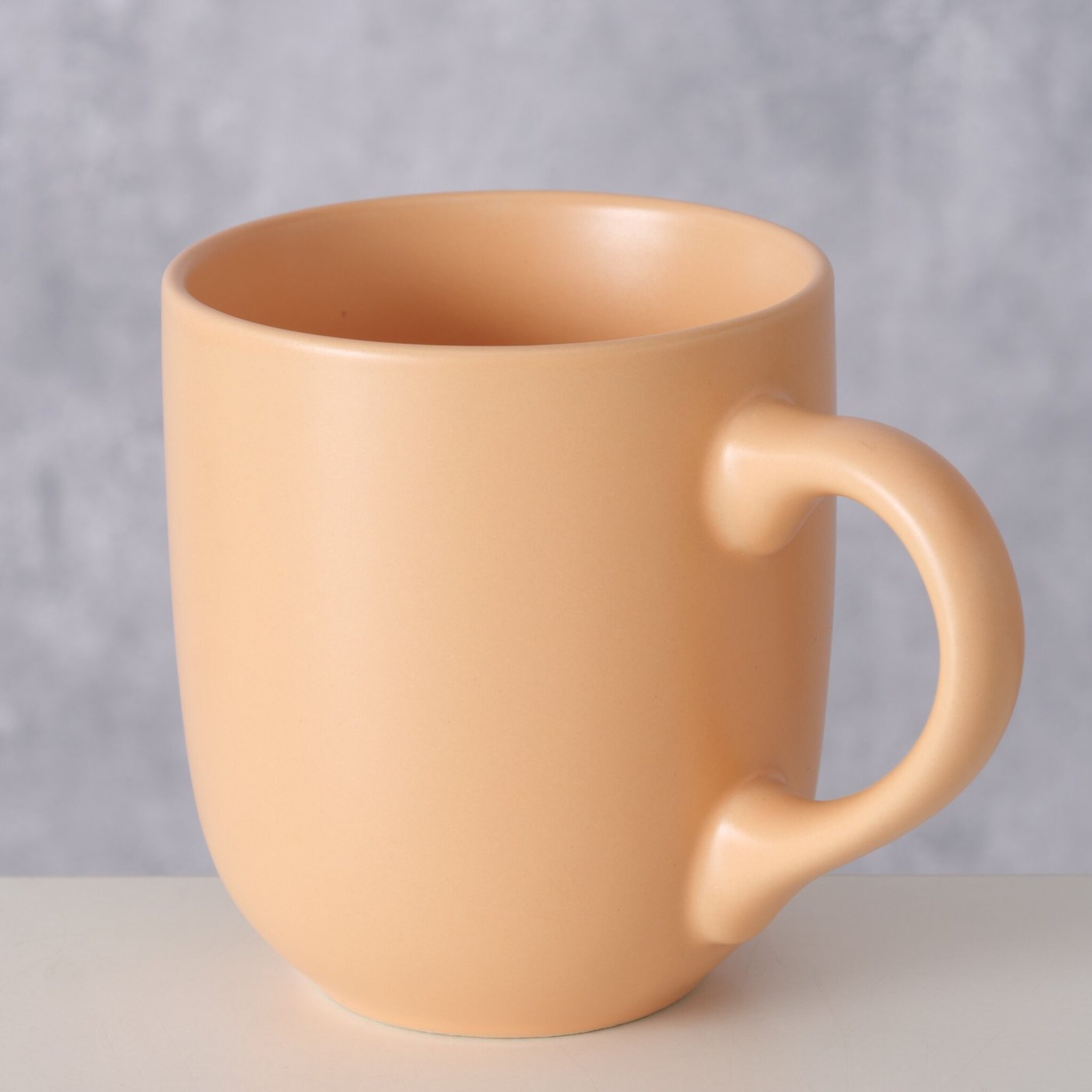 Keramik Becher Pastell, hellorange 