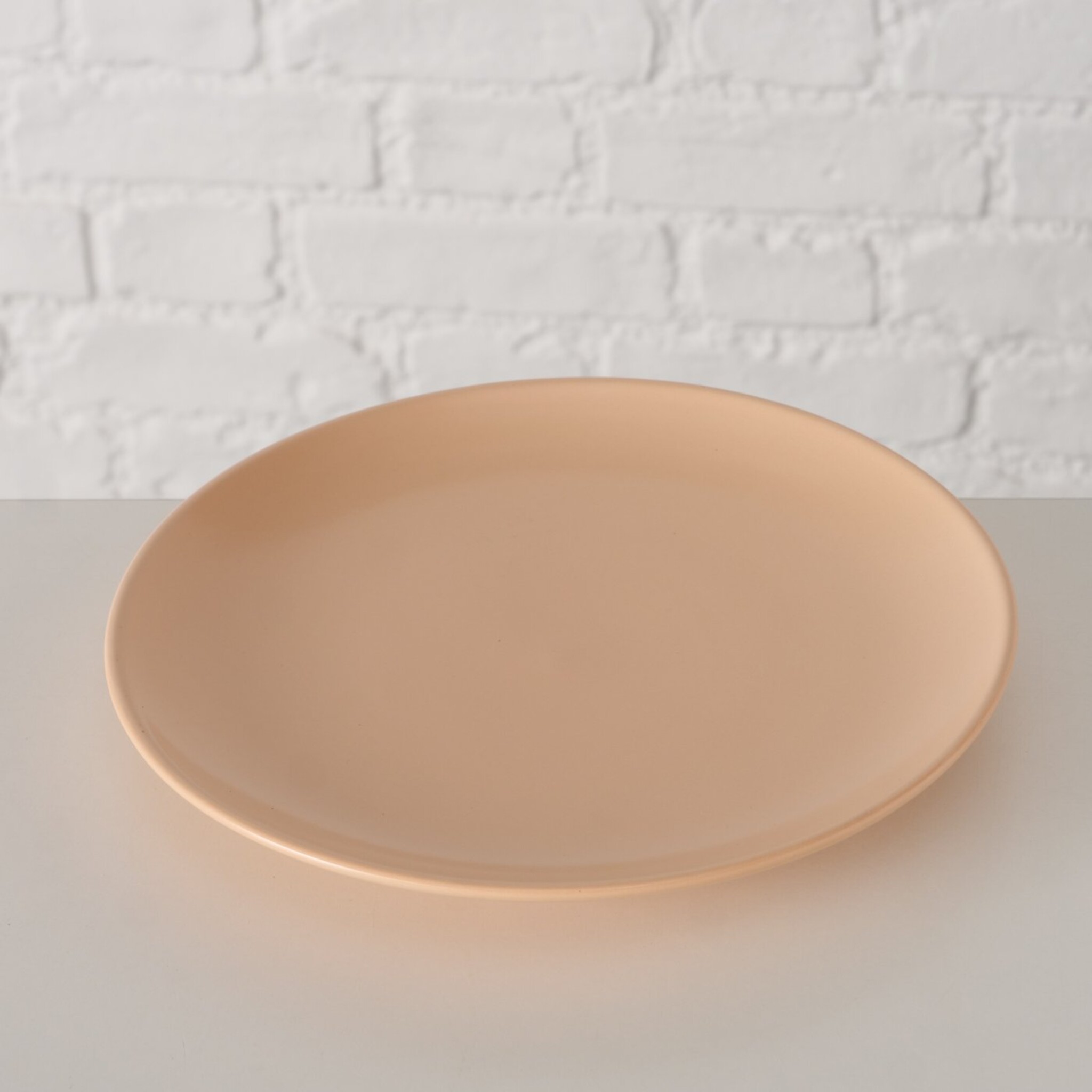 Keramik Teller Pastell, Hellorange 