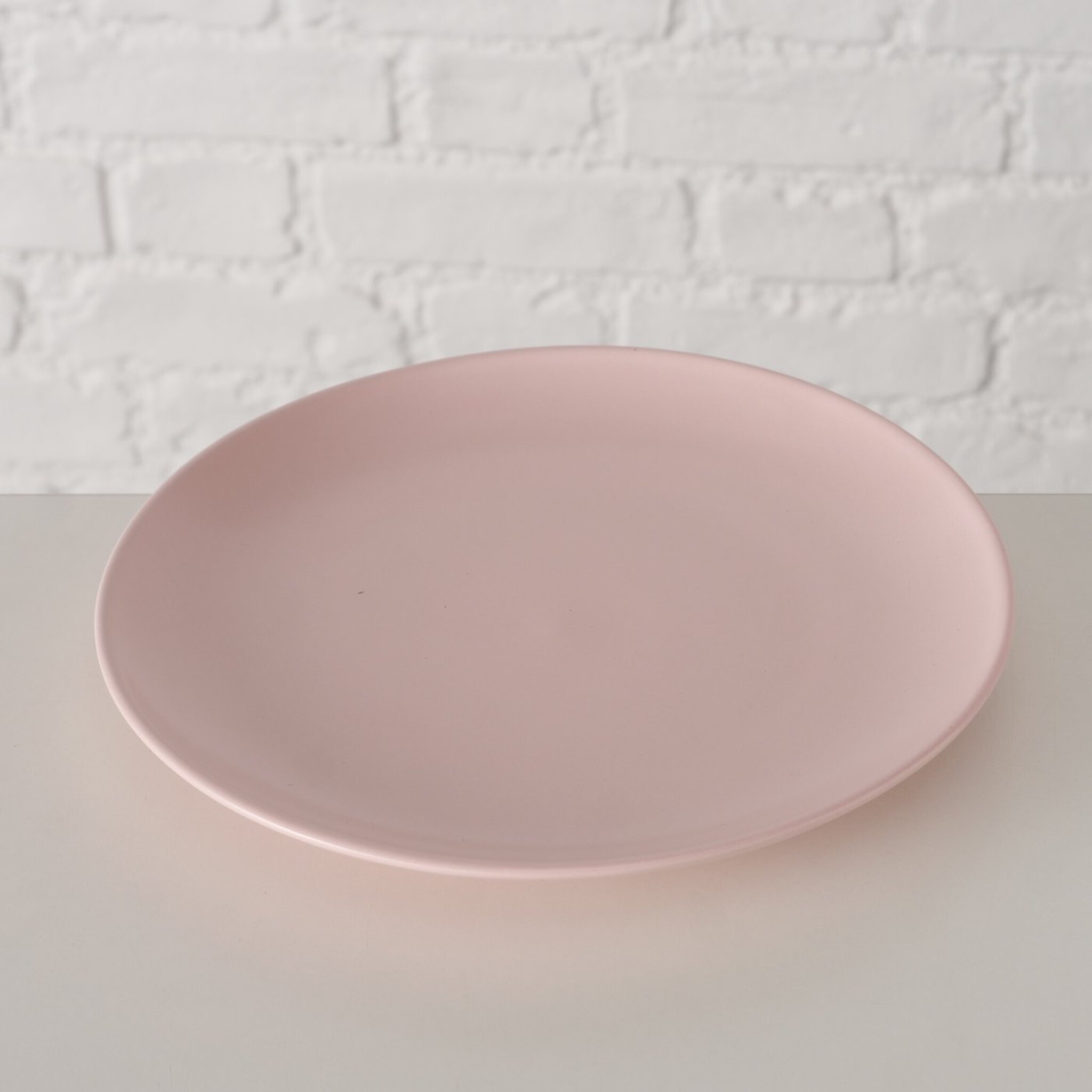 Keramik Teller Pastell, Hellrosa 