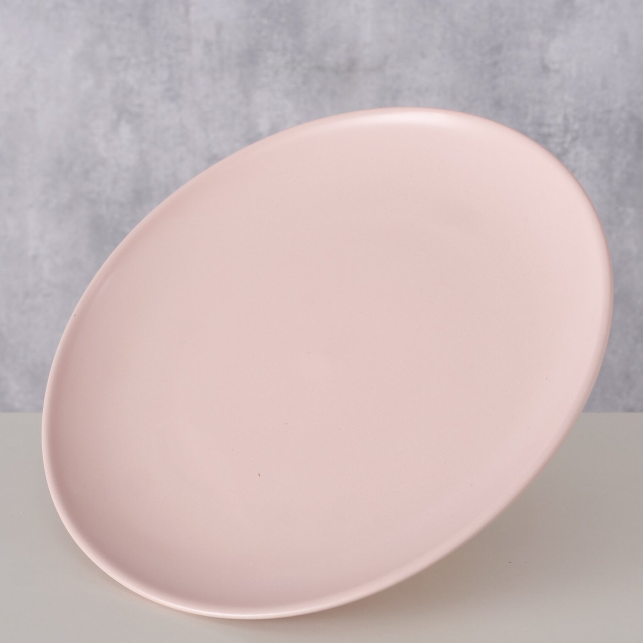 Keramik Teller Pastell, Hellrosa 
