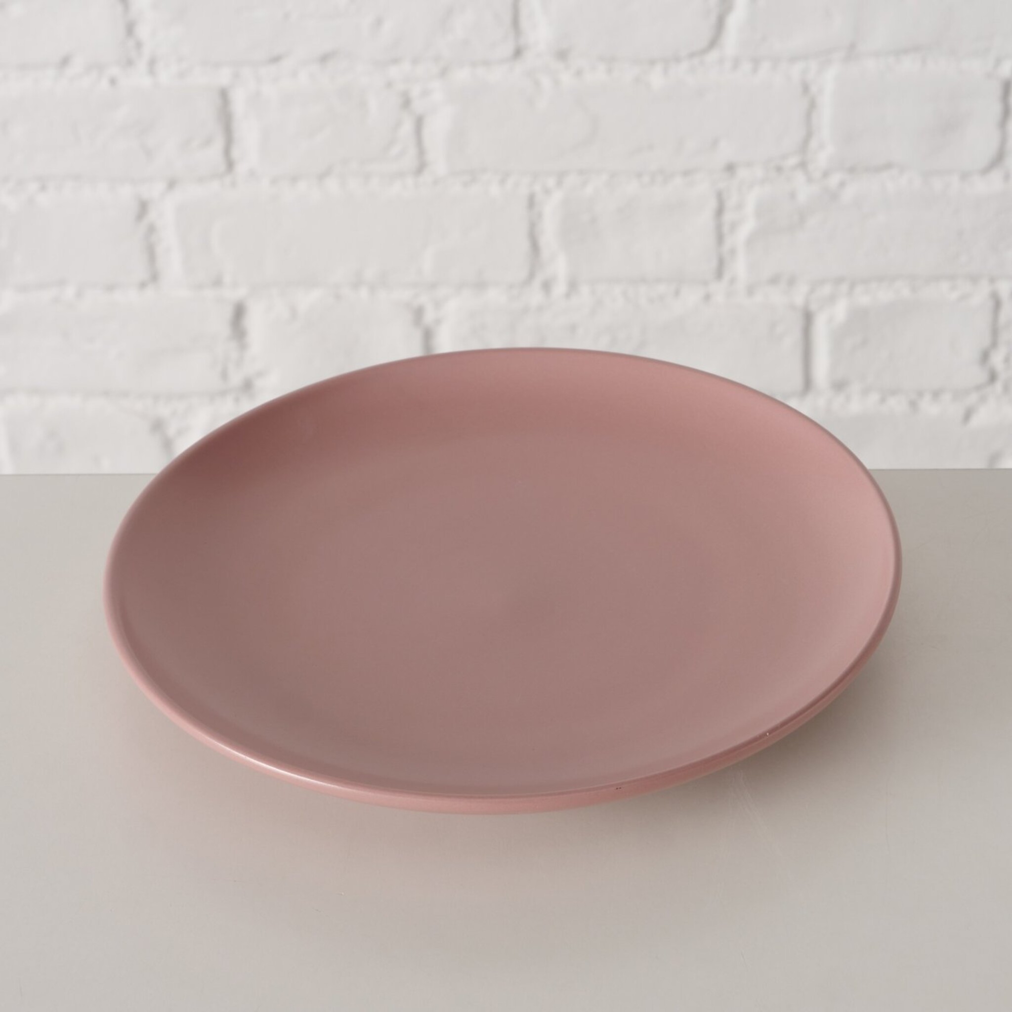 Keramik Teller Pastell, Rose 