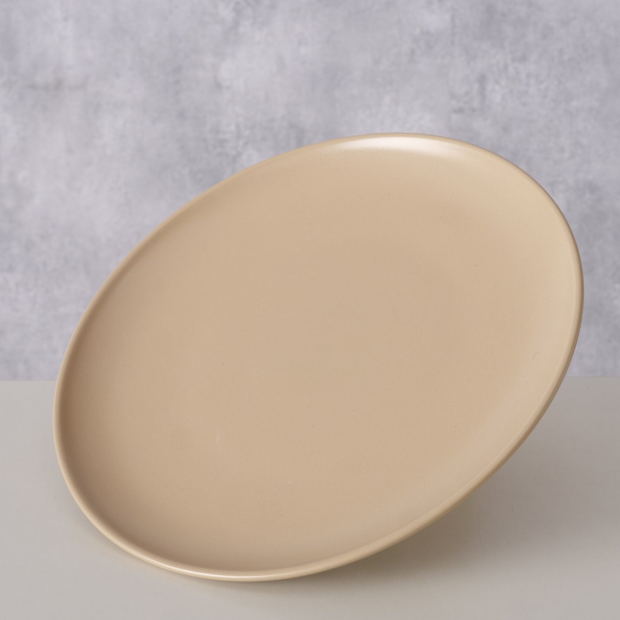 Keramik Teller Pastell, Beige 