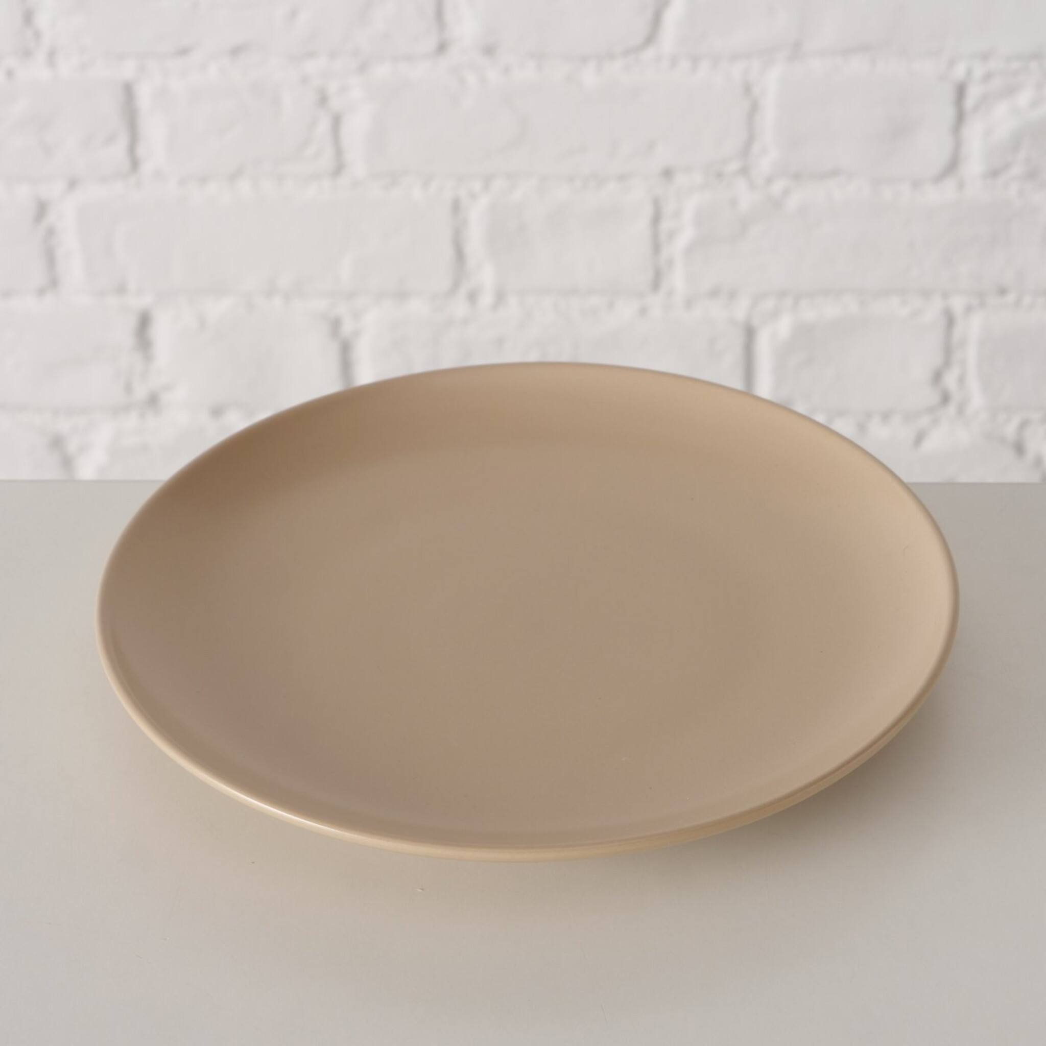 Keramik Teller Pastell, Beige 