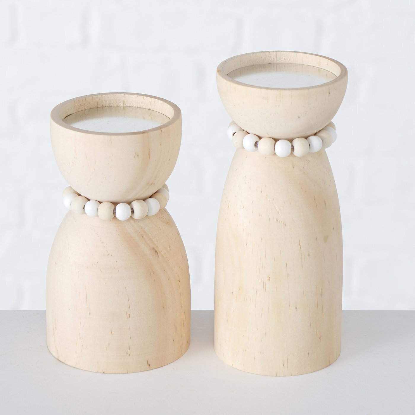 Kerzenhalter Kianos 2er-Set, natur 