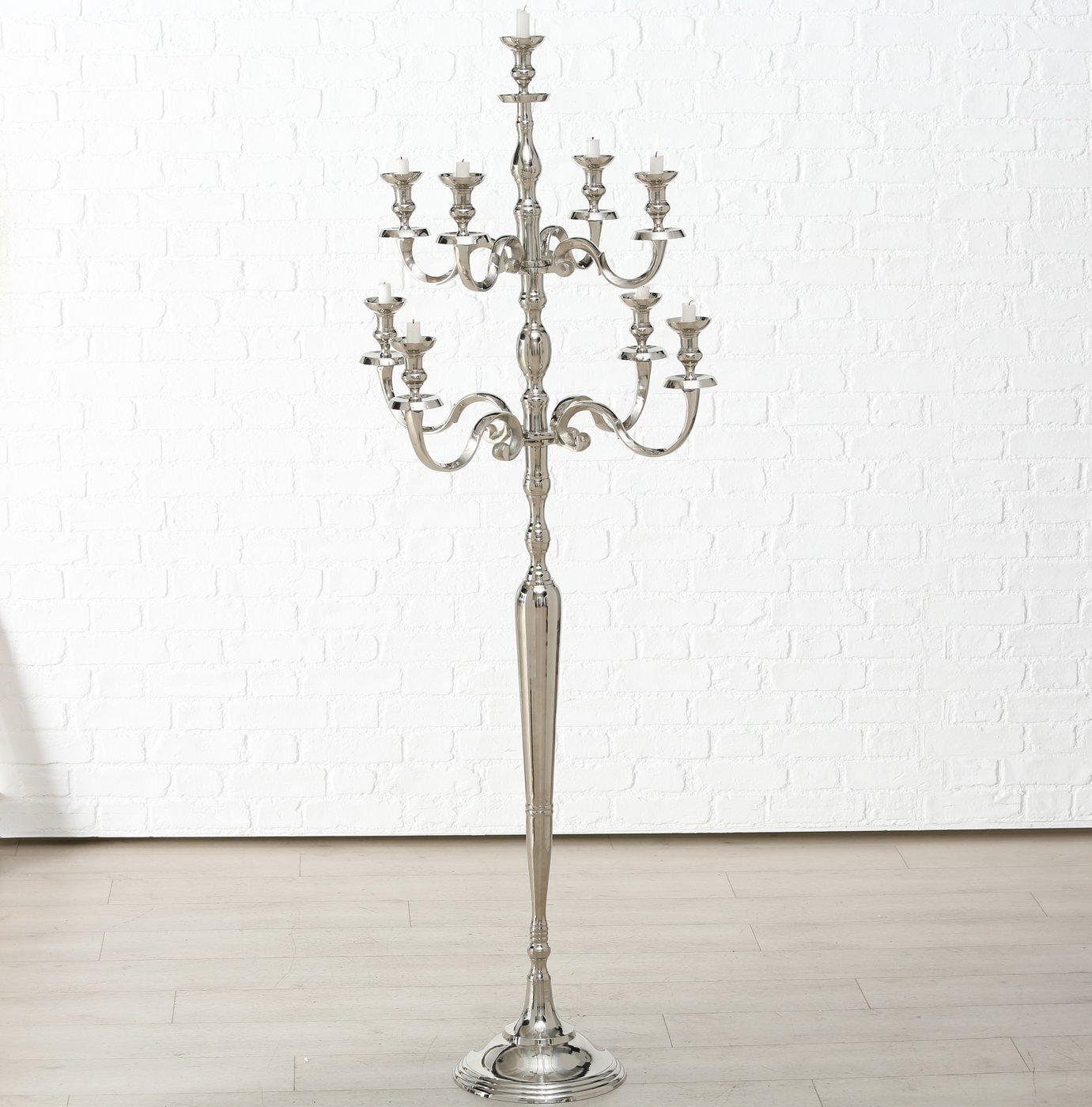 Kerzenhalter Victoria silber, silber H180 x Ø58 cm