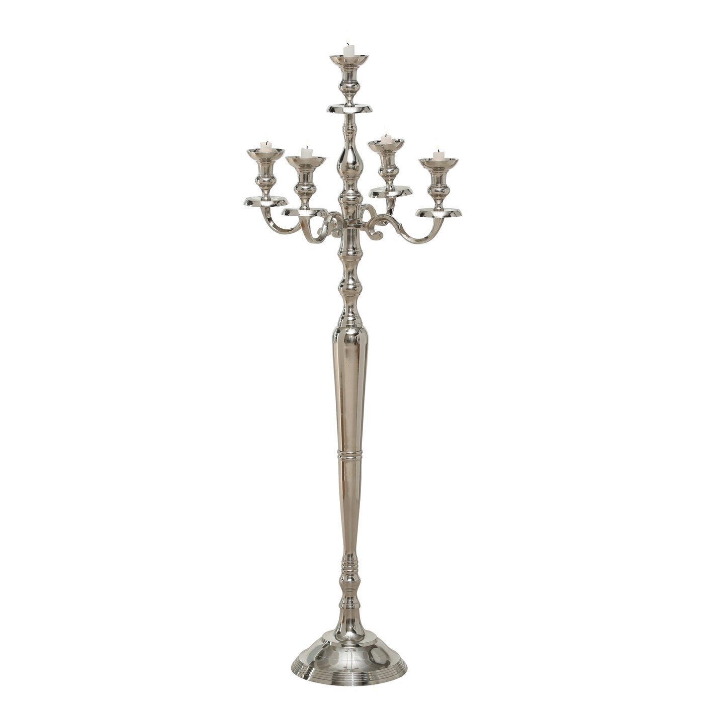 Kerzenhalter Victoria silber, silber H124 x Ø46 cm