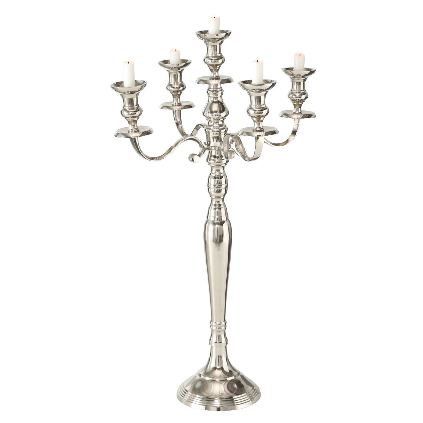 Kerzenhalter Victoria silber, silber H78 x Ø46 cm