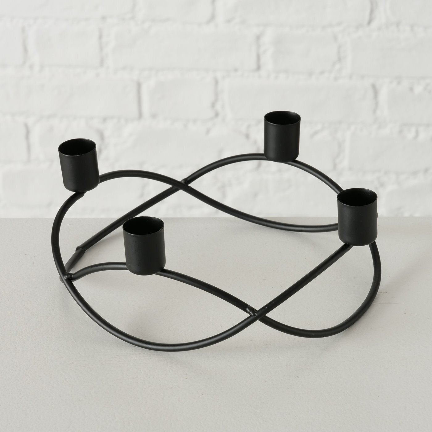 Kerzenleuchter Avery, schwarz 