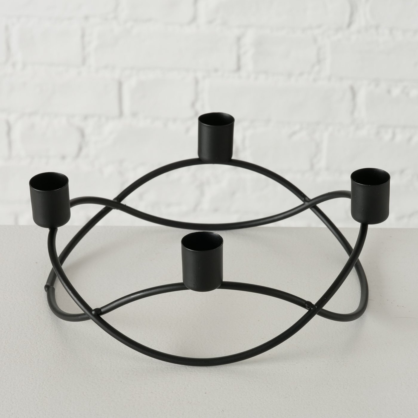 Kerzenleuchter Avery, schwarz 