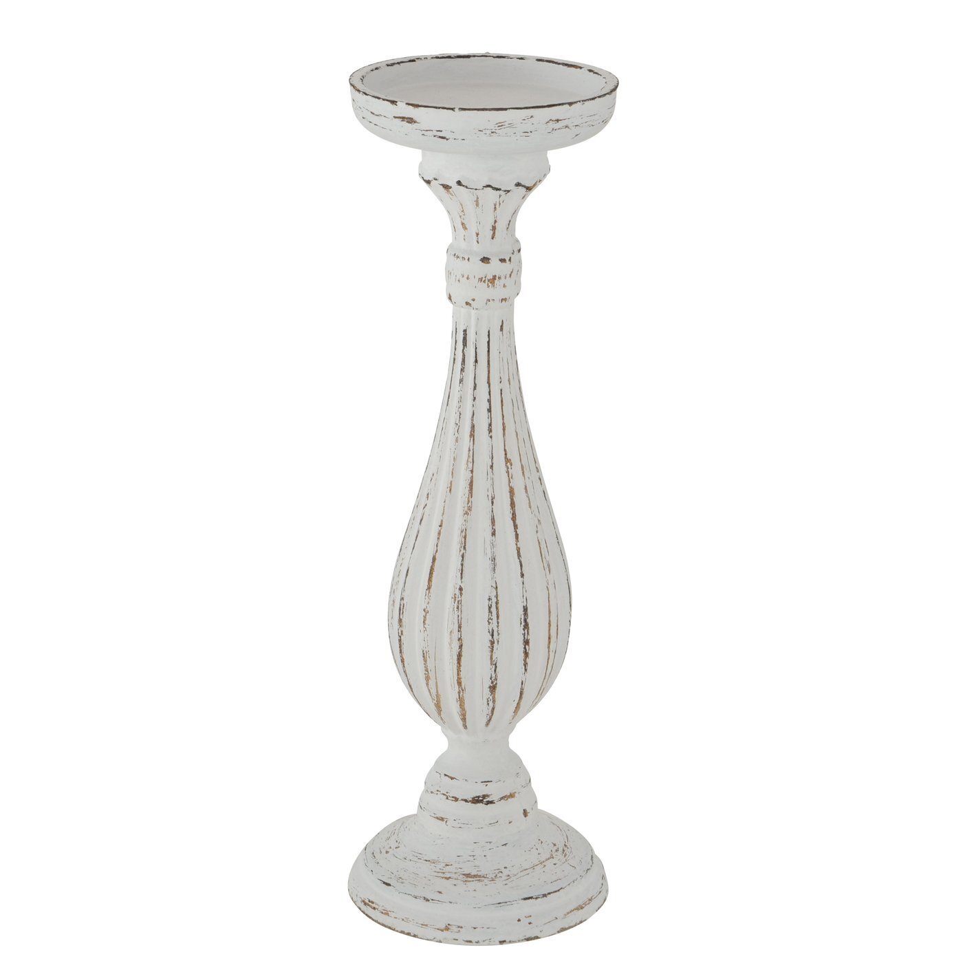 Kerzenleuchter Dinah aus Holz, weiss 