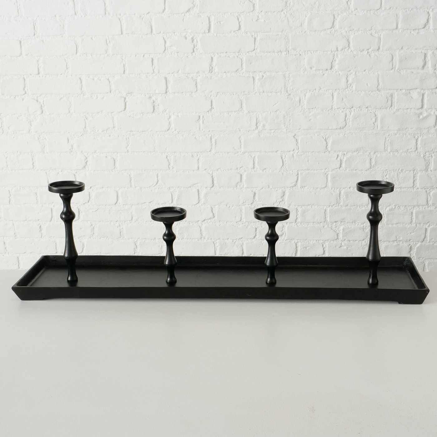 Kerzenleuchter Furo schwarz, schwarz 100 x 23 x 27 cm