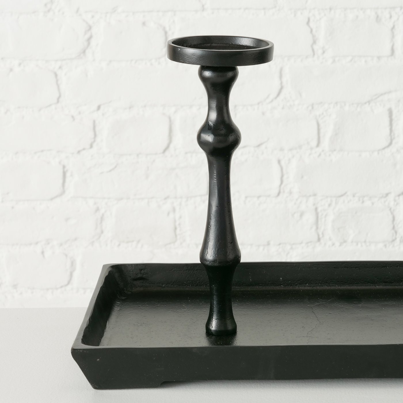 Kerzenleuchter Furo schwarz, schwarz 100 x 23 x 27 cm