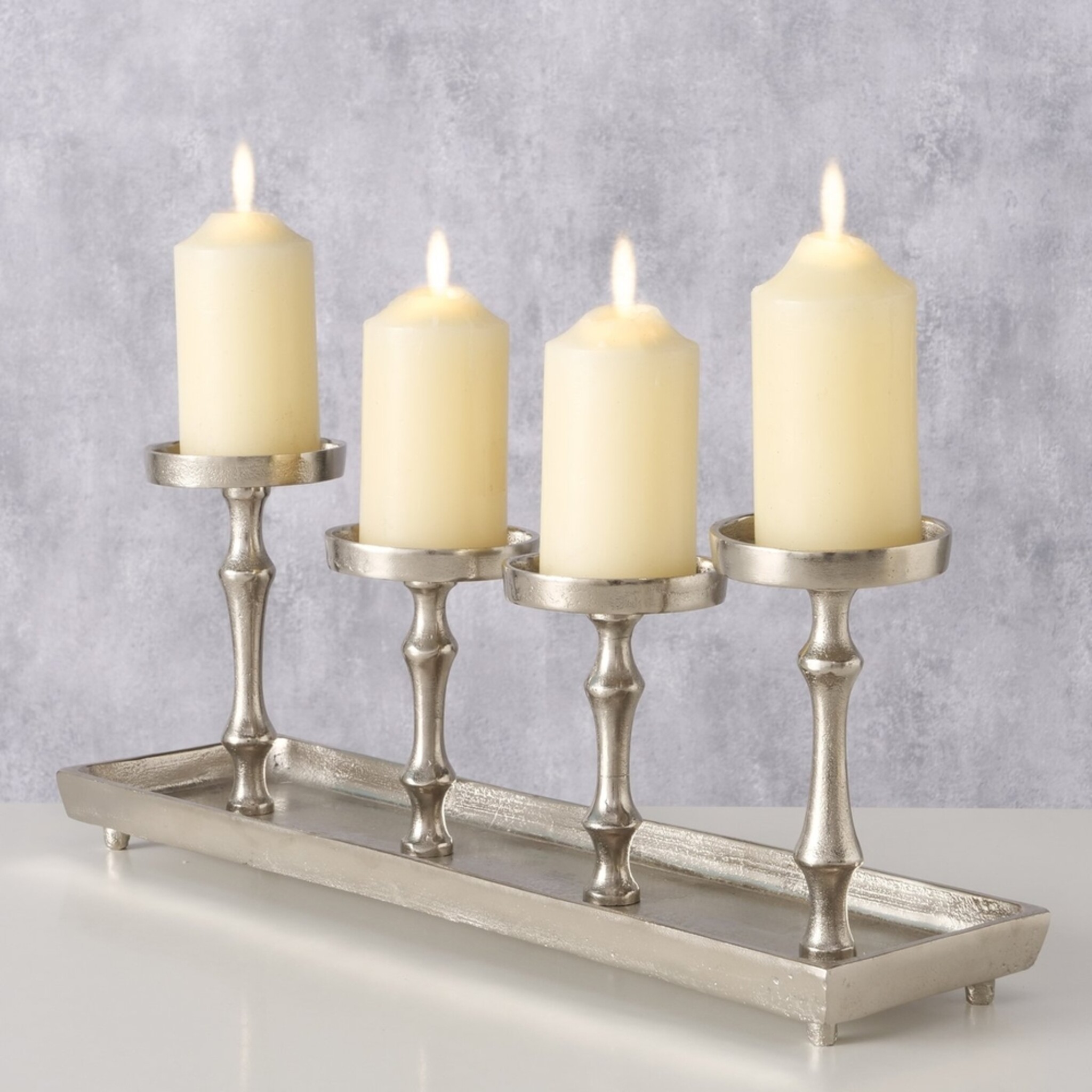 Kerzenleuchter Furo, silber 53 x 14 x 20,5 cm